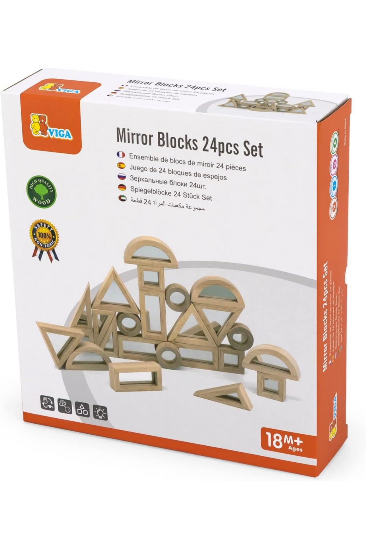 Viga-Mirror Blocks 24-Pieces Set 2