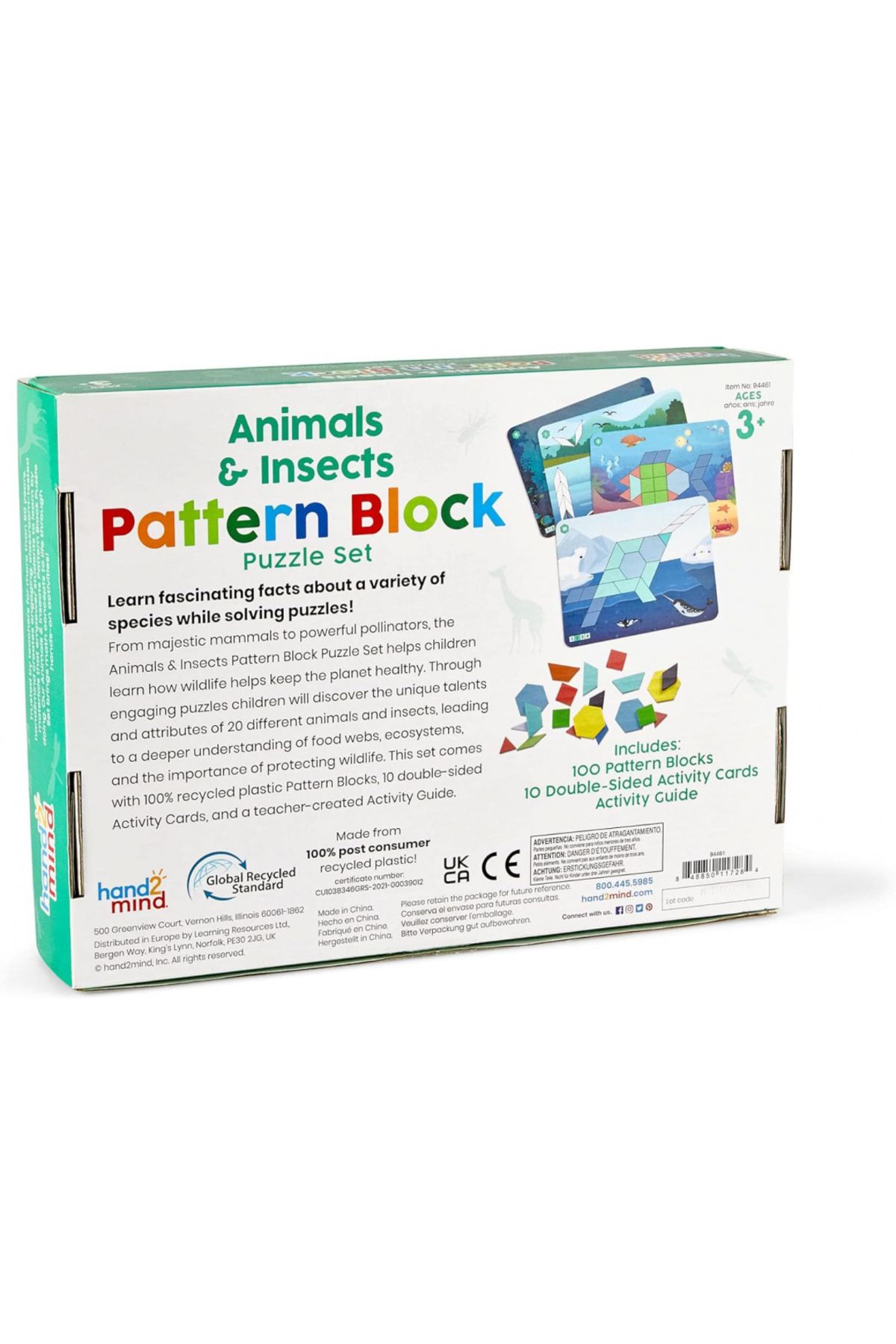 Learning Resources-Animals and Insects pattern Block Puzzle Set 94461-94461 3