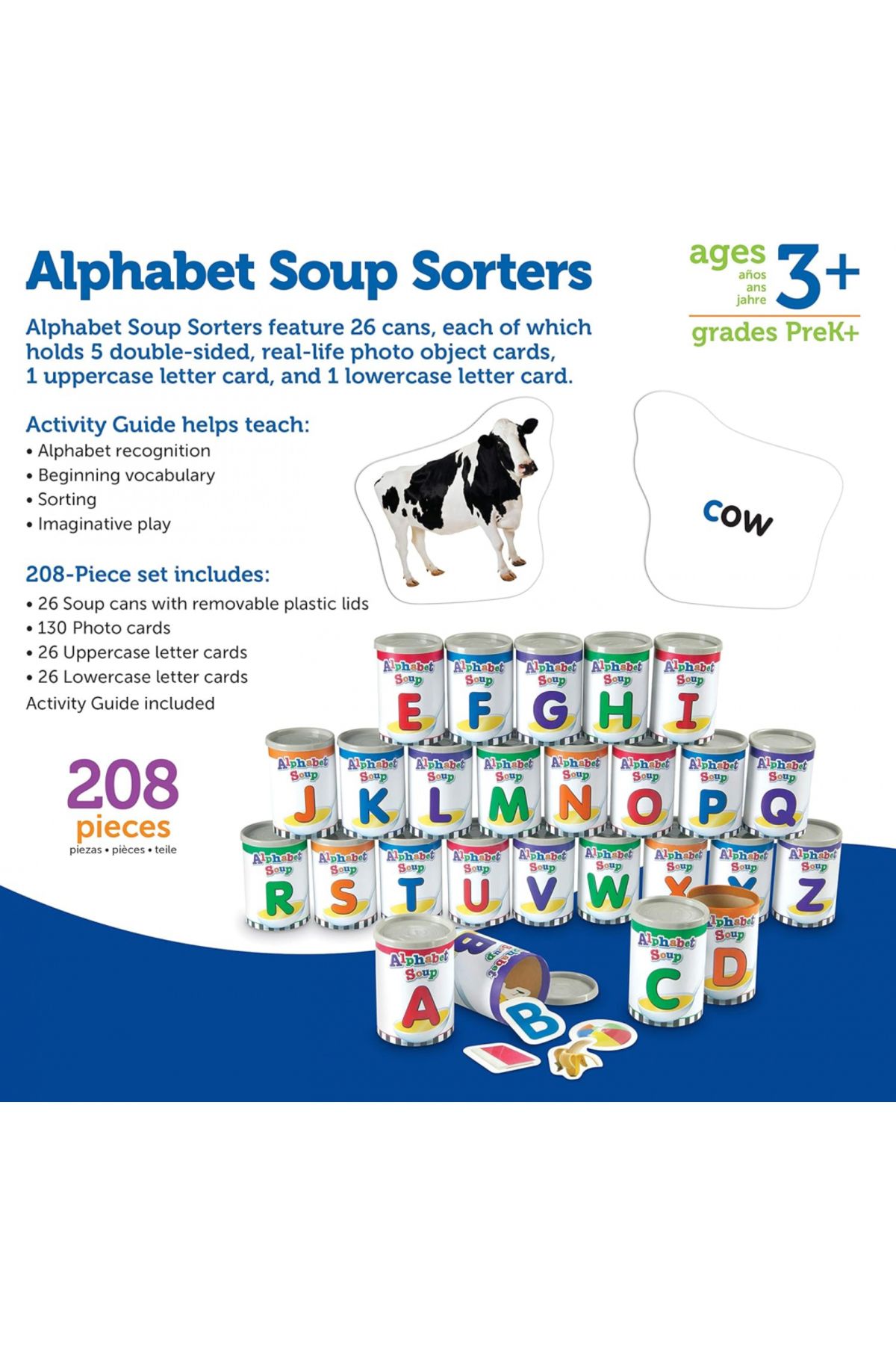 Learning Resources-Alphabet Soup Sorters-LER6801 6