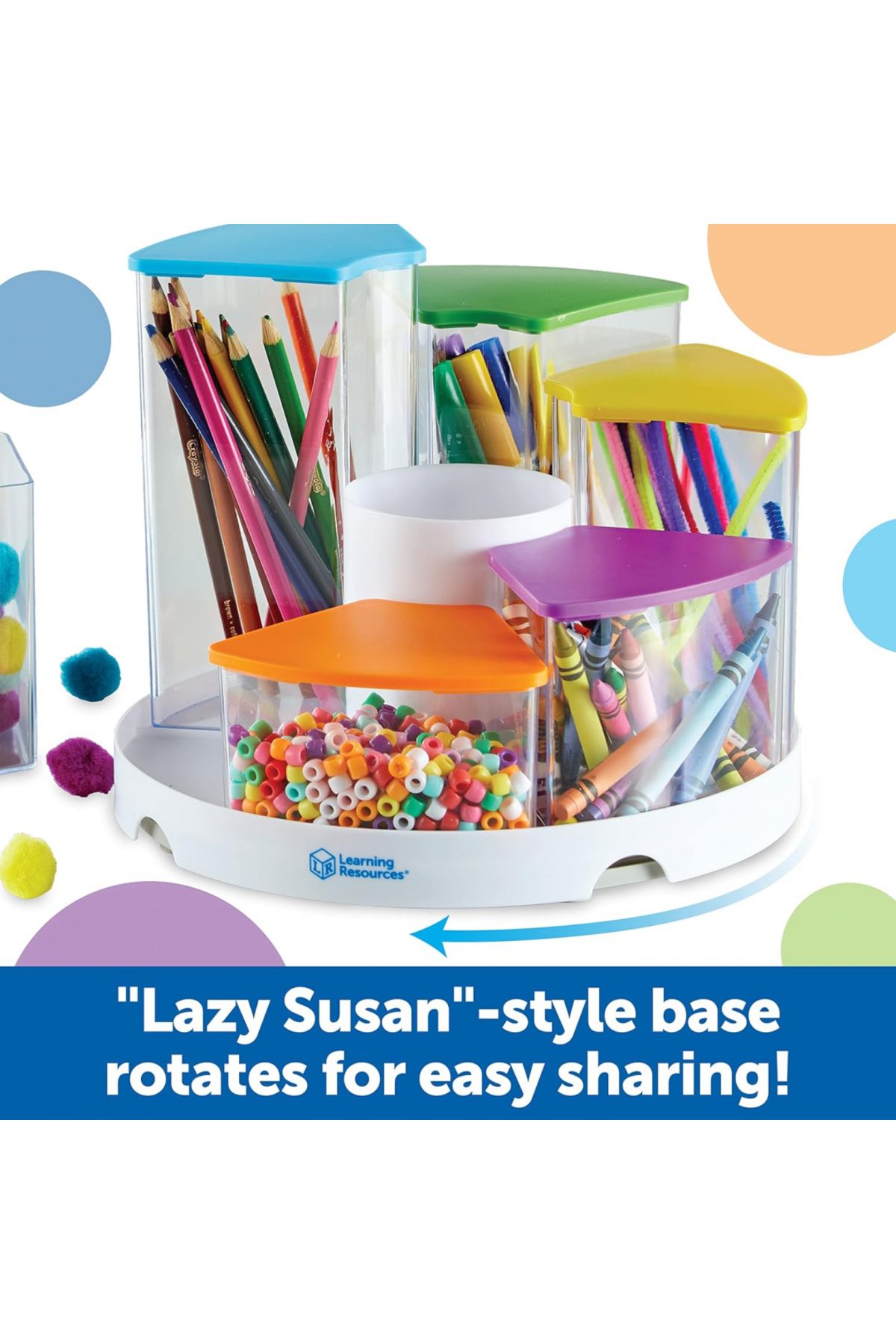 Learning Resources-Create A Space See-Thru Spinning Bins-LER3711 3