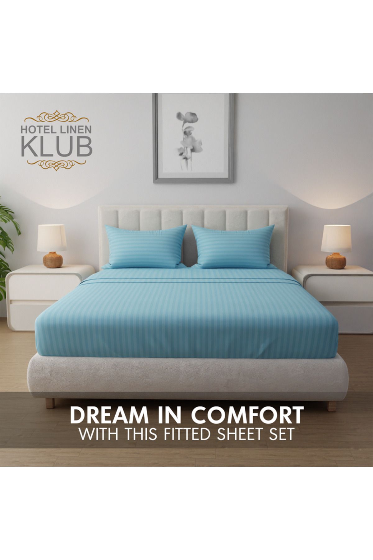 Hotel Linen Klub-Single-Striped Fitted Sheet Set - Premium and Durable Quality, Deep Pocket for a Perfect Fit 7