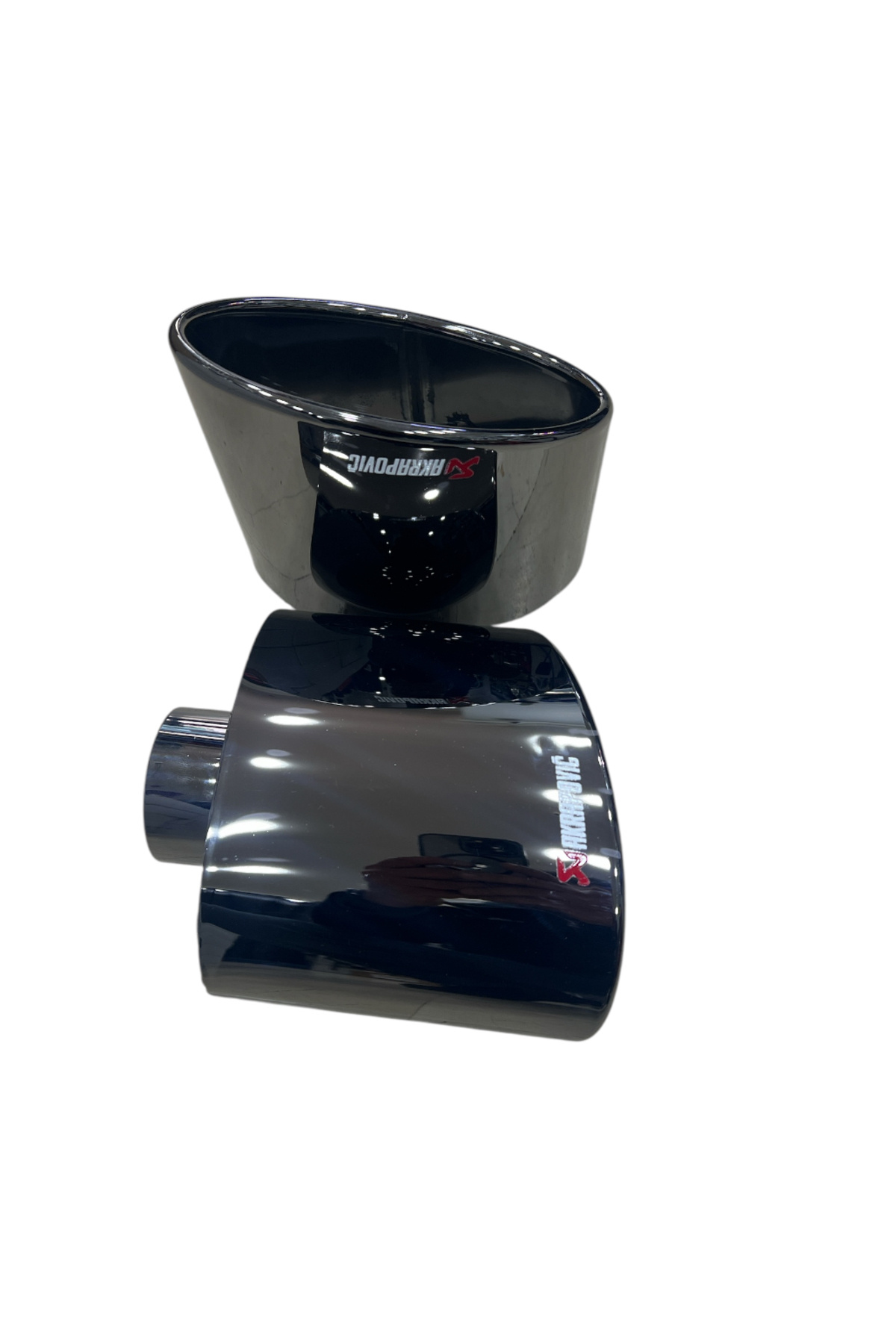 Akrapovic-Acrapovic Oval Cut Titanium Exhaust Tip Set 2