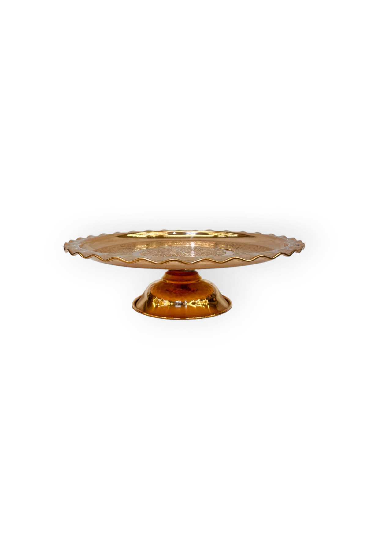 EFEMİR-No: 2 Embroidered Copper Cake Holder 1