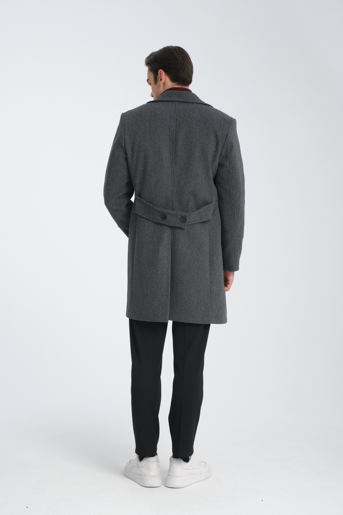 Erkek Kalın Kruvaze Kaban-palto Regular Fit — رنگارنگ 9960 GRANDE — تصویر 3 از 8