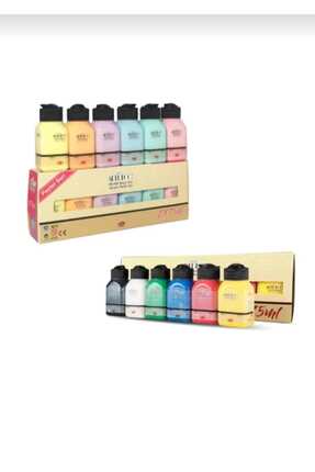 PMP 3D Artdeco 6 pastel 6 canlı renk Akrilik boya 12*75 ml set