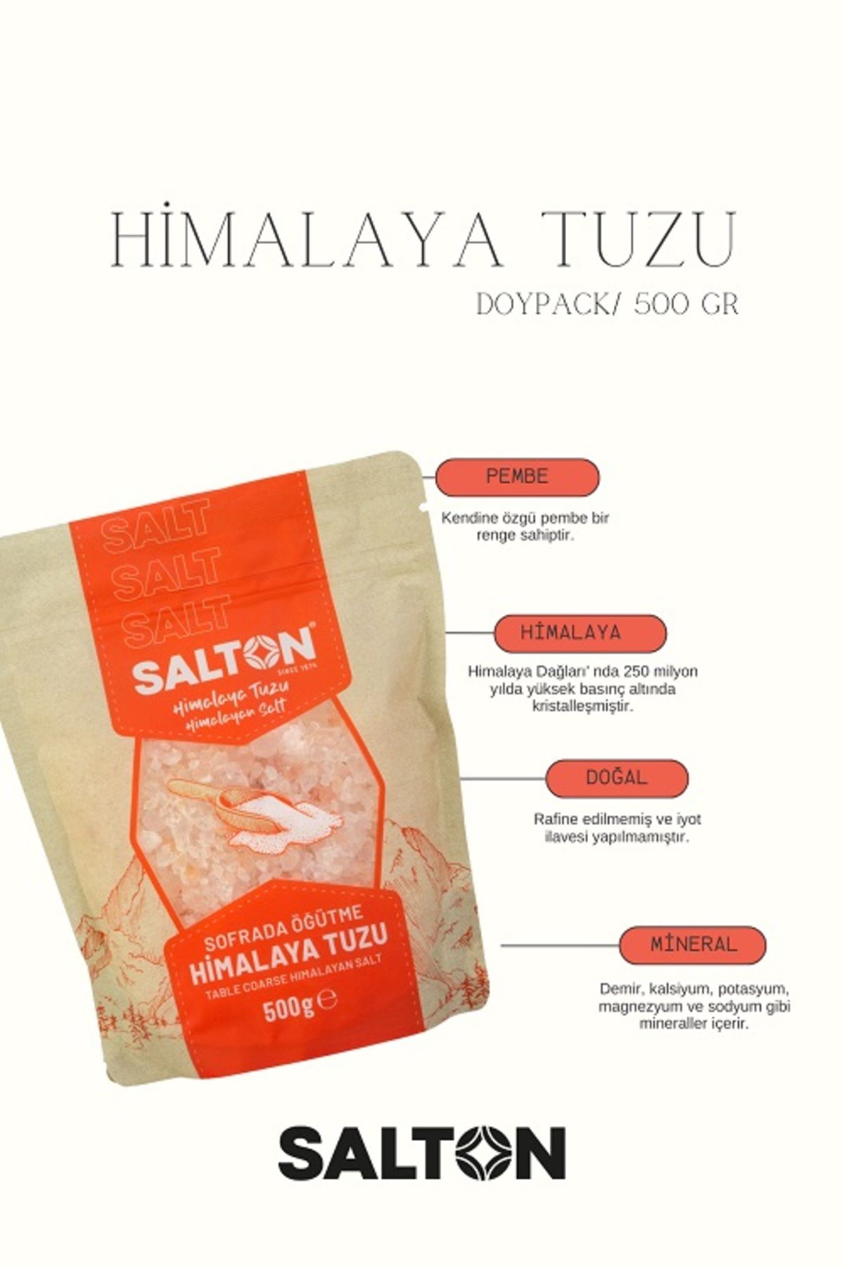 SALTON SALT SALTON HİMALAYA TUZU DOYPACK 500GR