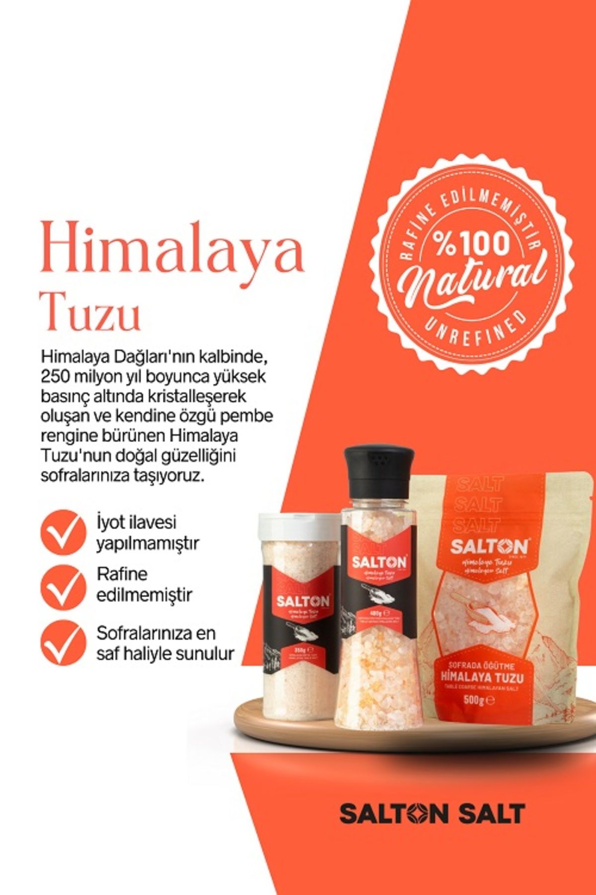 SALTON SALT SALTON HİMALAYA TUZU 3'LU SET