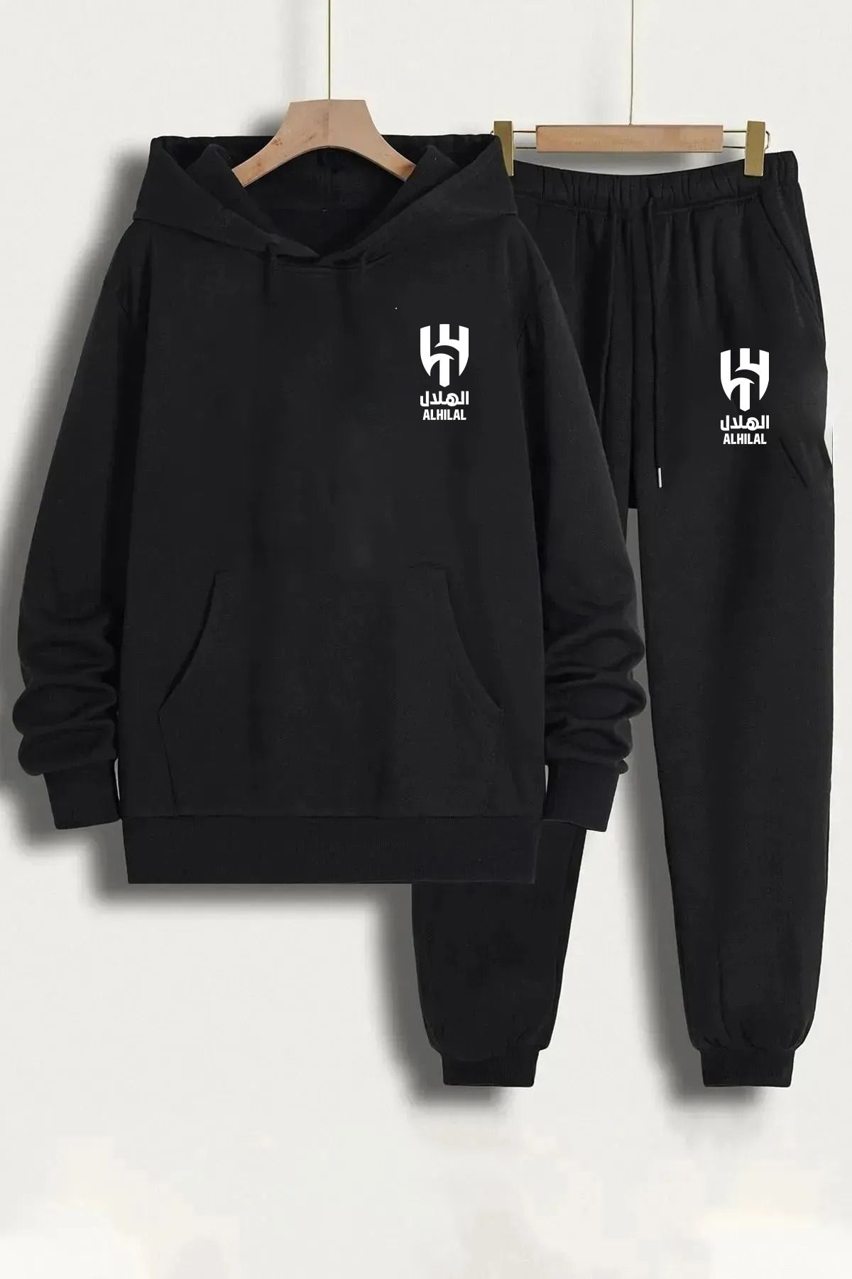 Pisa Art Al Hilal Logo Suudi Arabistan Özel Tasarım Kapşonlu Sweatshirt & Eşofman Altı 2'li Kombin