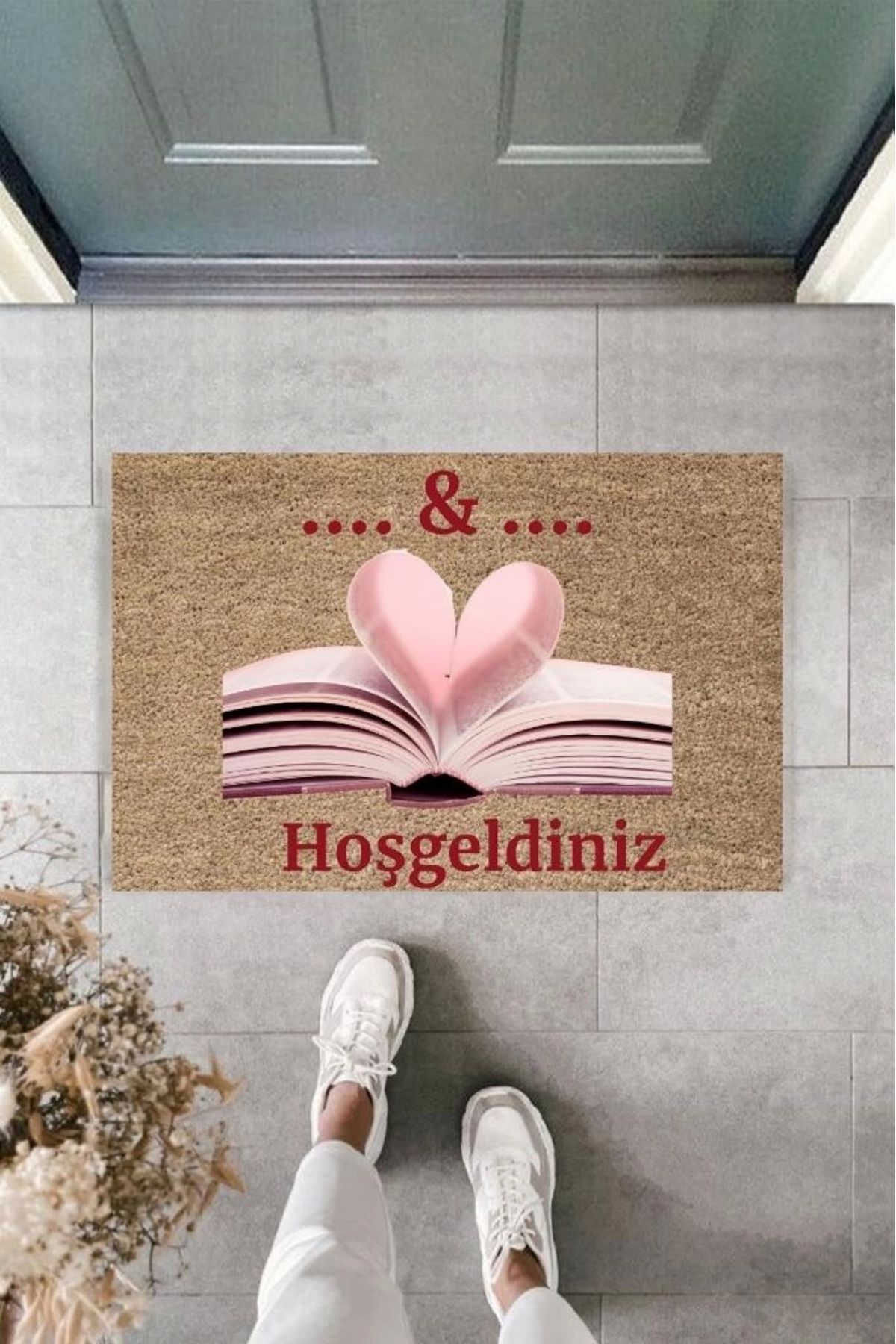 P Parla Dijital Baskı Kişiye Özel İç Kapı Dekorasyon Paspas PS11260