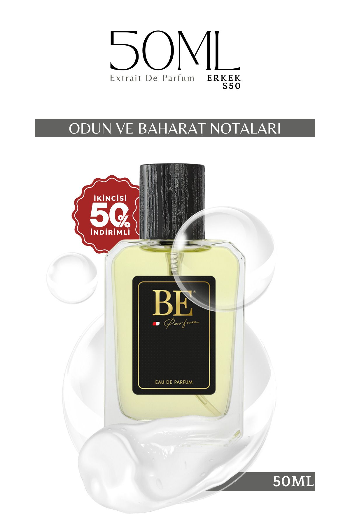 BE PERFUME S-50 عطر مردانه 50 میلی لیتری Edp Geranium Musk Patchouli