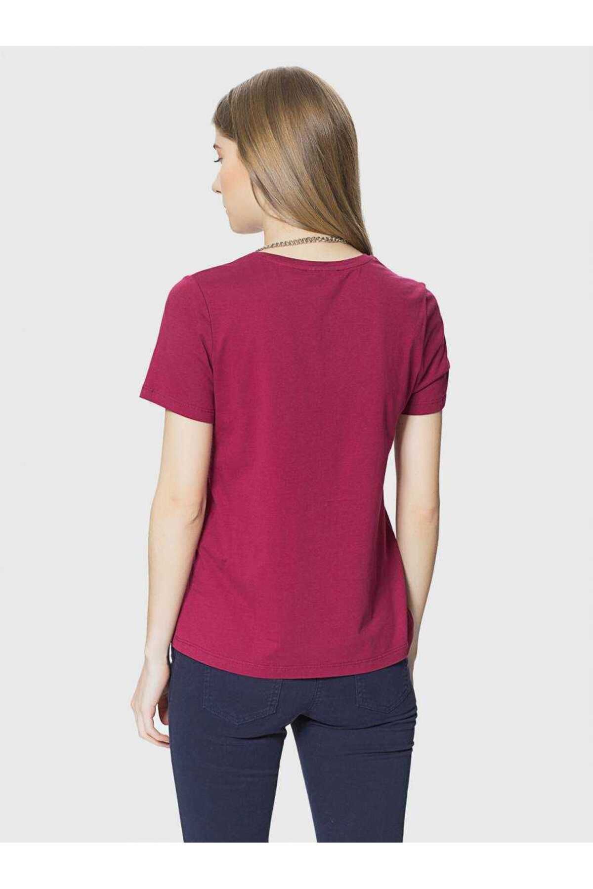 Roman-Basic Women's T-shirt Burgundy Bsc18102_008 2