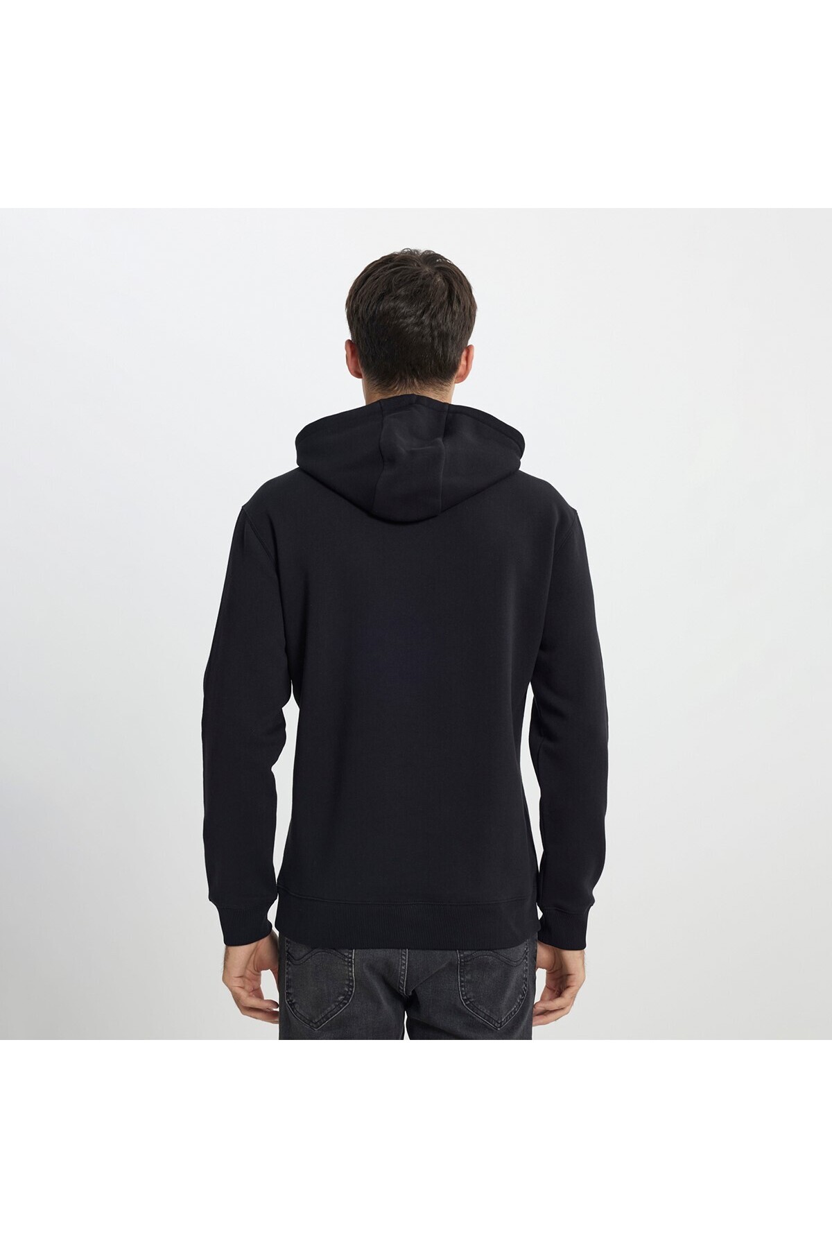 Lee-Суичър Regular Fit Normal Kesim Kapüşonlu İçi Polarlı Siyah 4