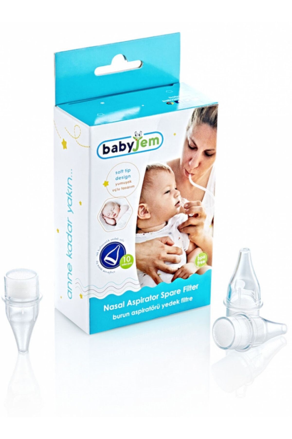 Babyjem Set 10 Rezerve Pentru Aspirator Nazal Babyjem - One Size