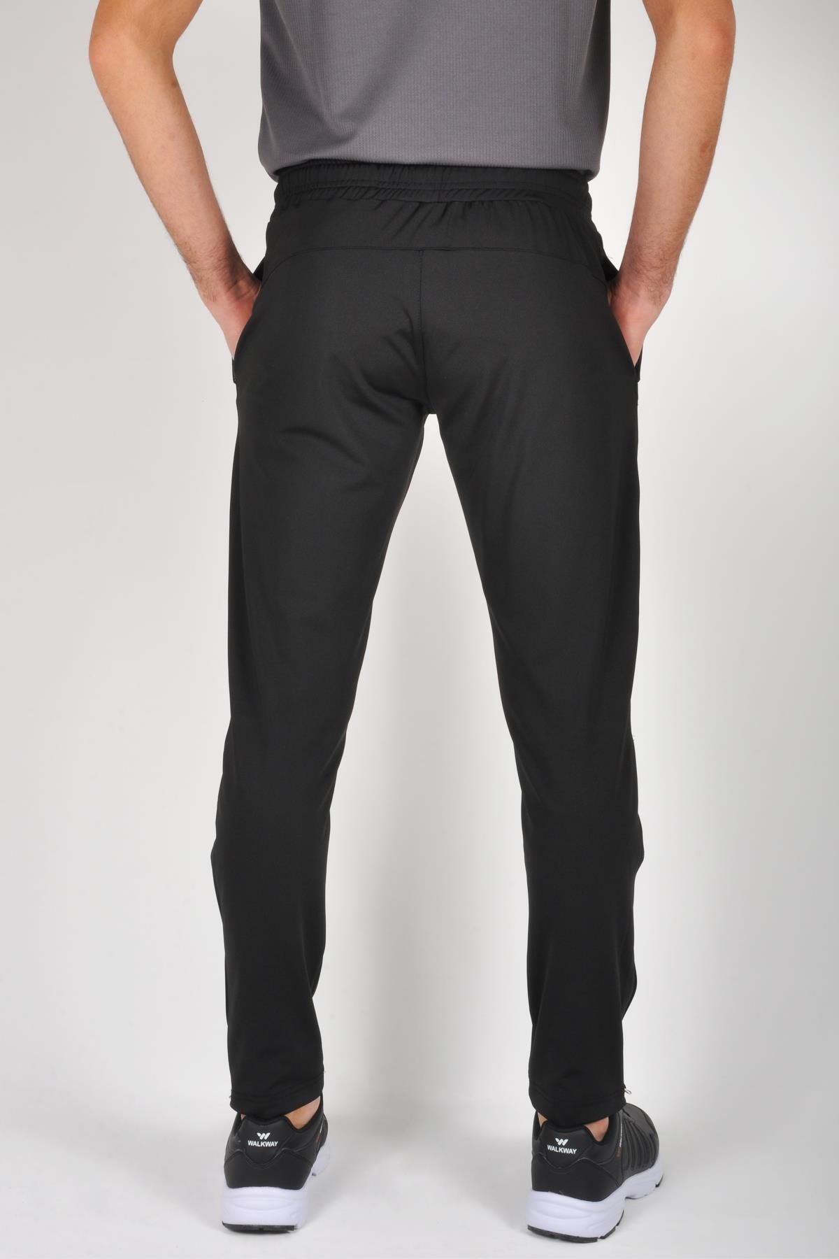 WALKWAY-Flex Black Men's Sweatpants 1