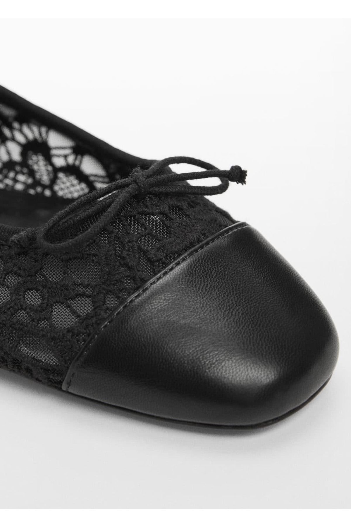 MANGO Woman-Lace Lacing Detailed Ballerinas 4