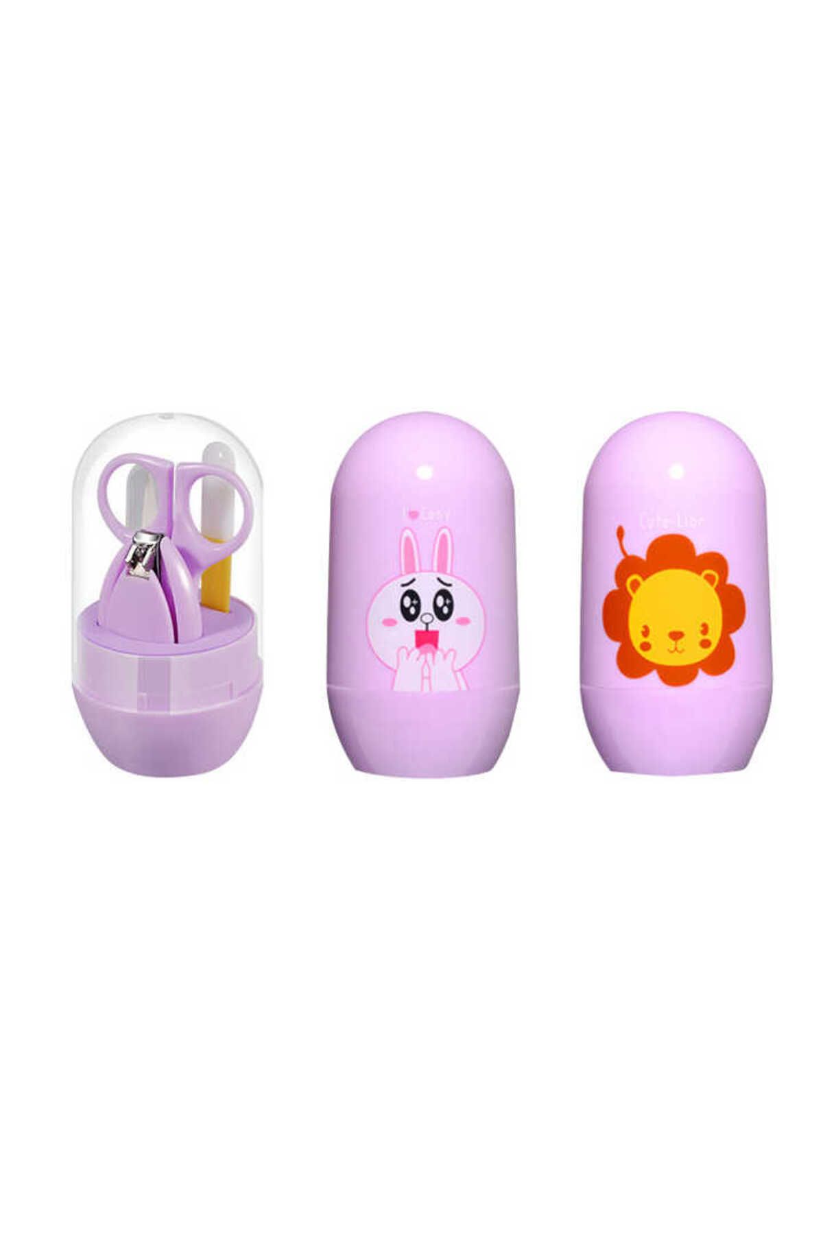OEM Set 4 Piese Pentru Ingrijirea Unghiilor Bebelusului Drool (model: Iepure Roz) - Mărime unică