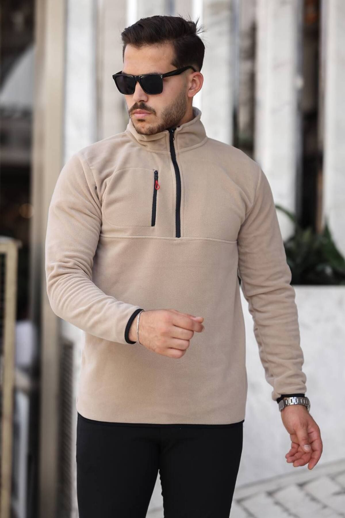 ROBERTO BORNOVA-Polar Half Zipper Sweatshirt 1