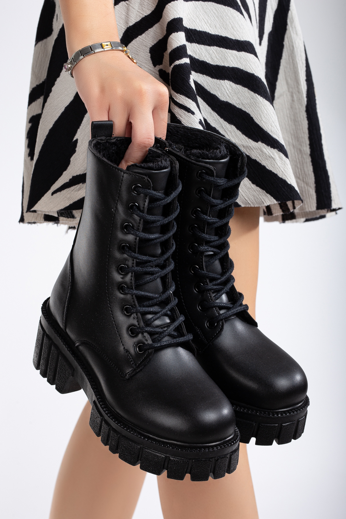 DUMMET Γυναικείες μπότες ανθεκτικές στο νερό και το κρύο με γούνα στο εσωτερικό