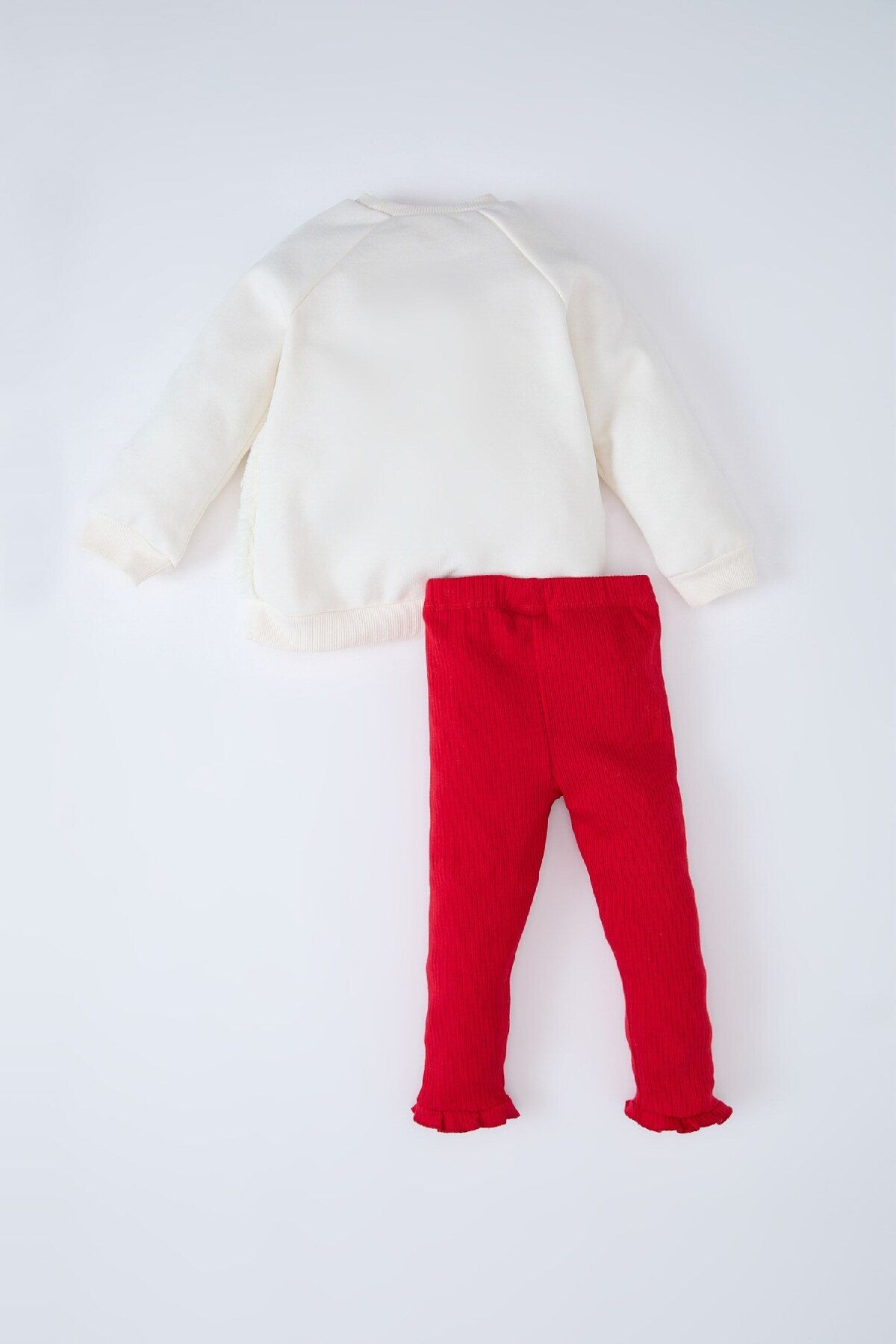 DeFacto-2-teiliges Set für Babys mit Neujahrsmotiv – Plüsch-Sweatshirt mit Rundhalsausschnitt und Leggings mit elastischem Bund D6512a524wn 6