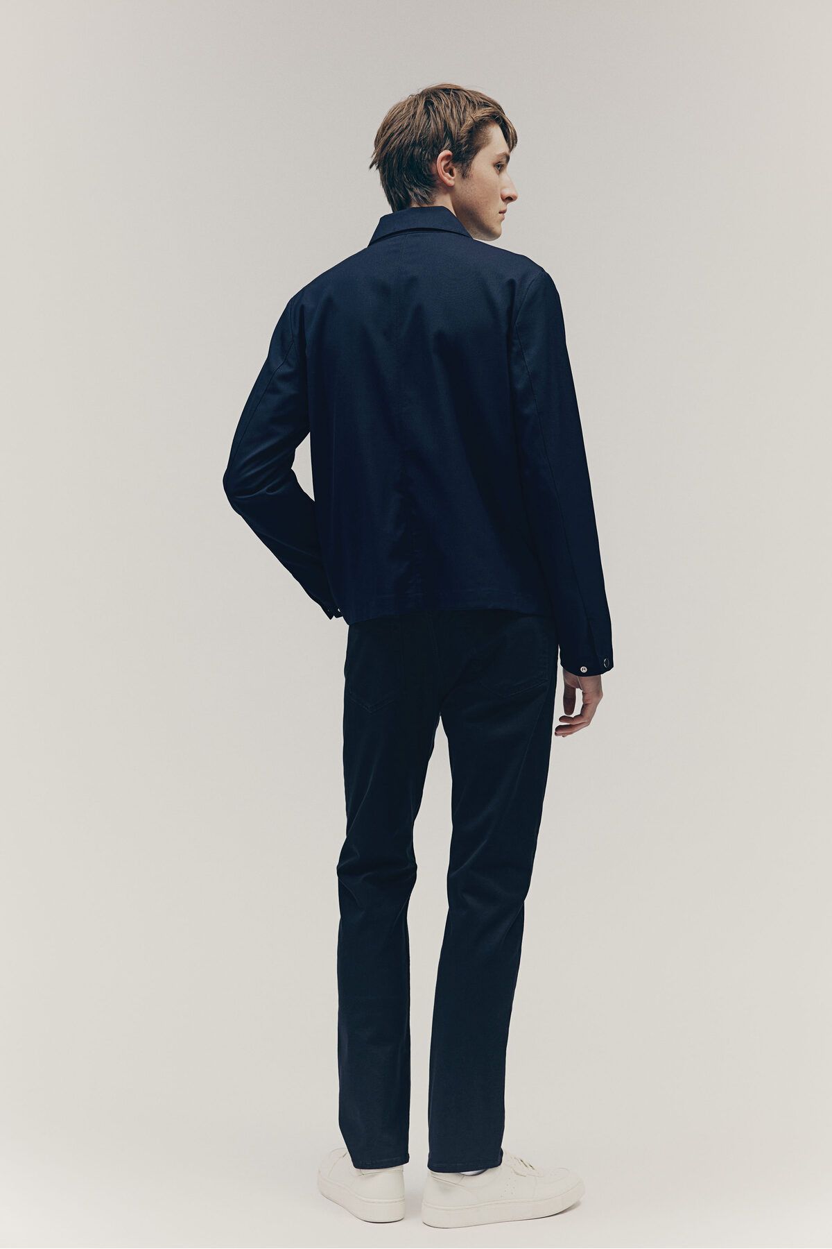 شلوار مشکی مردانه گاباردین پنبه ای باریک و H M H&M