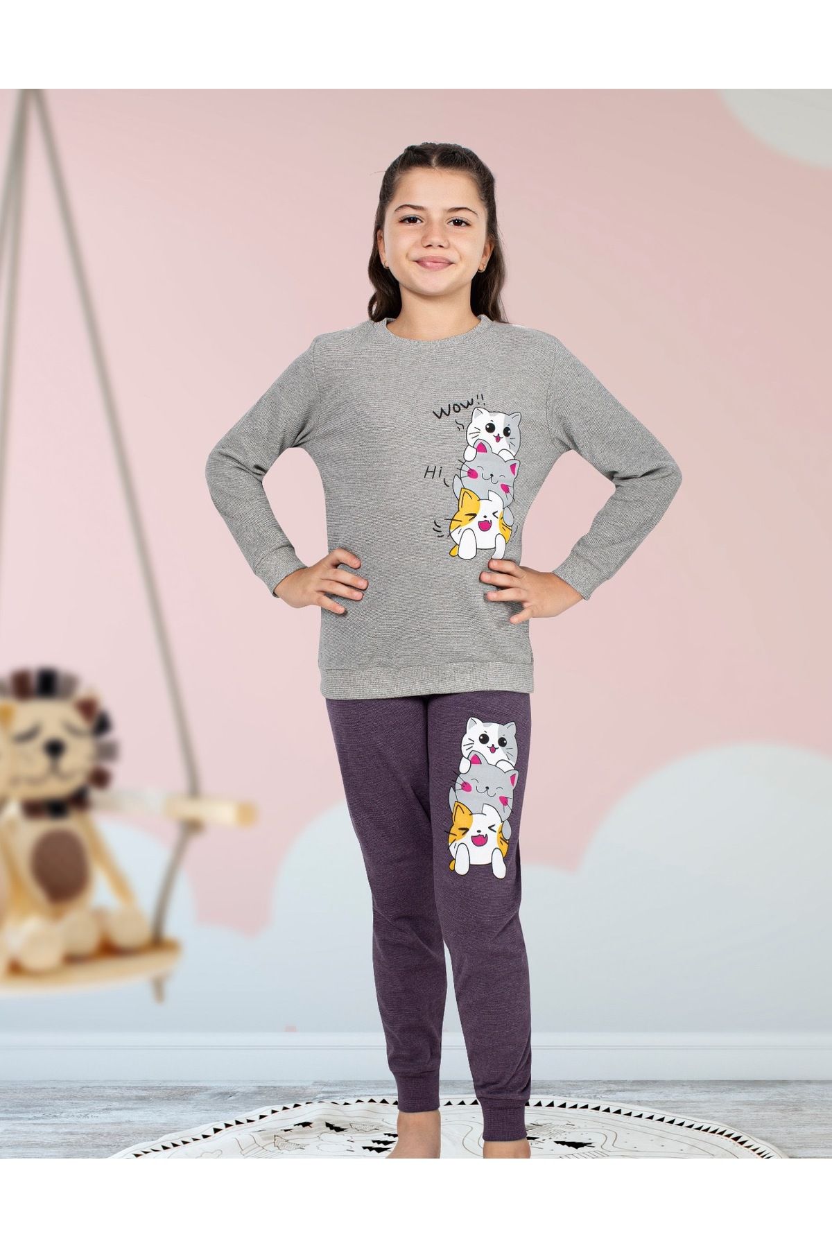 ERTA GOLD-Girl's 3/10 Years Old Winter Pajamas Set 1