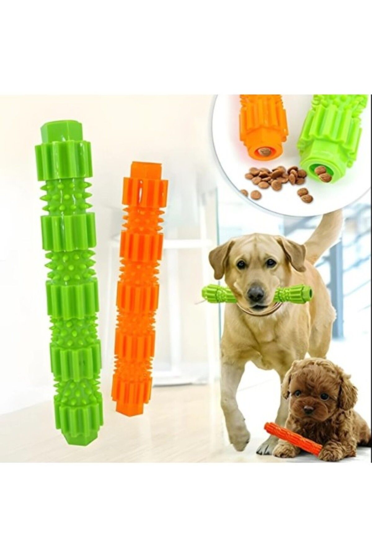 cutespetshop-Large Size Dog Biting Toy with Food Bowl 2