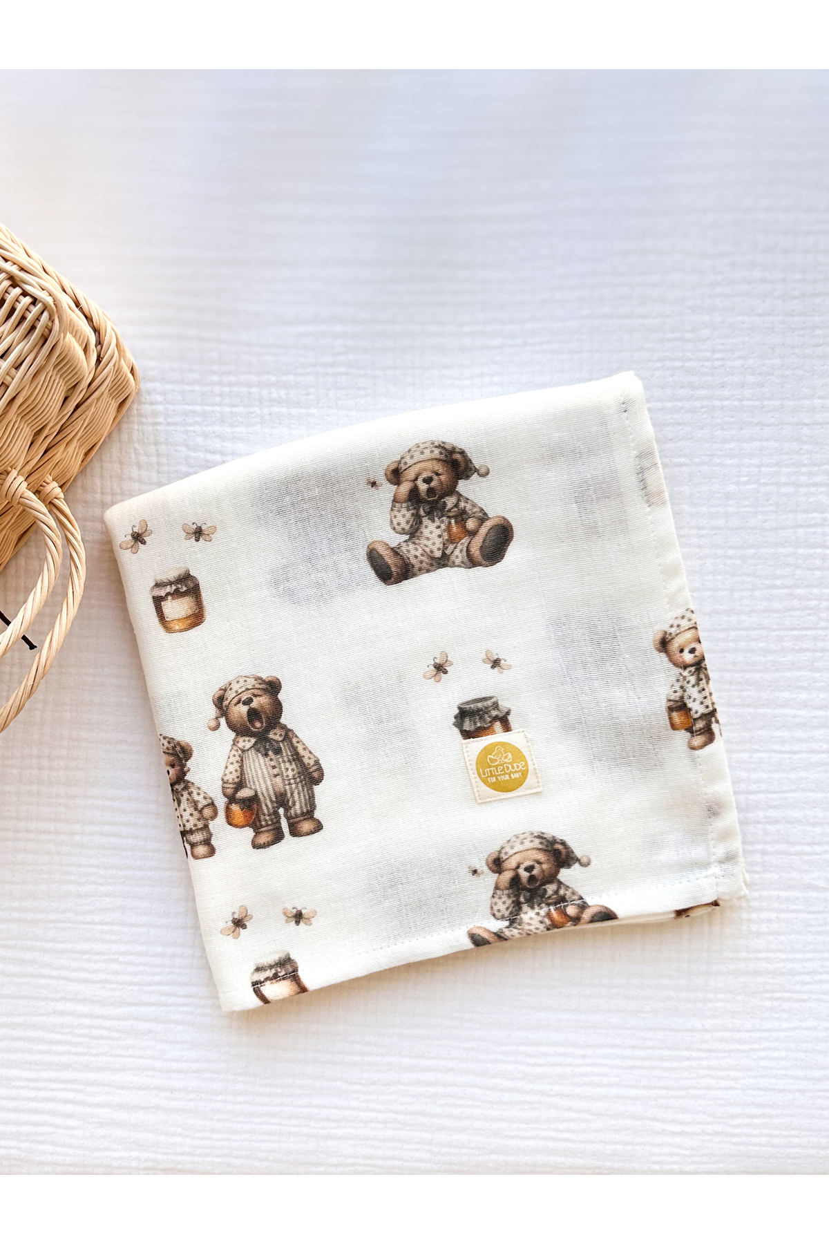 Little Dude %100 Organik Pamuk Çift Katlı Müslin Örtü-100m*100cm fotoğrafı 5 (önizleme)