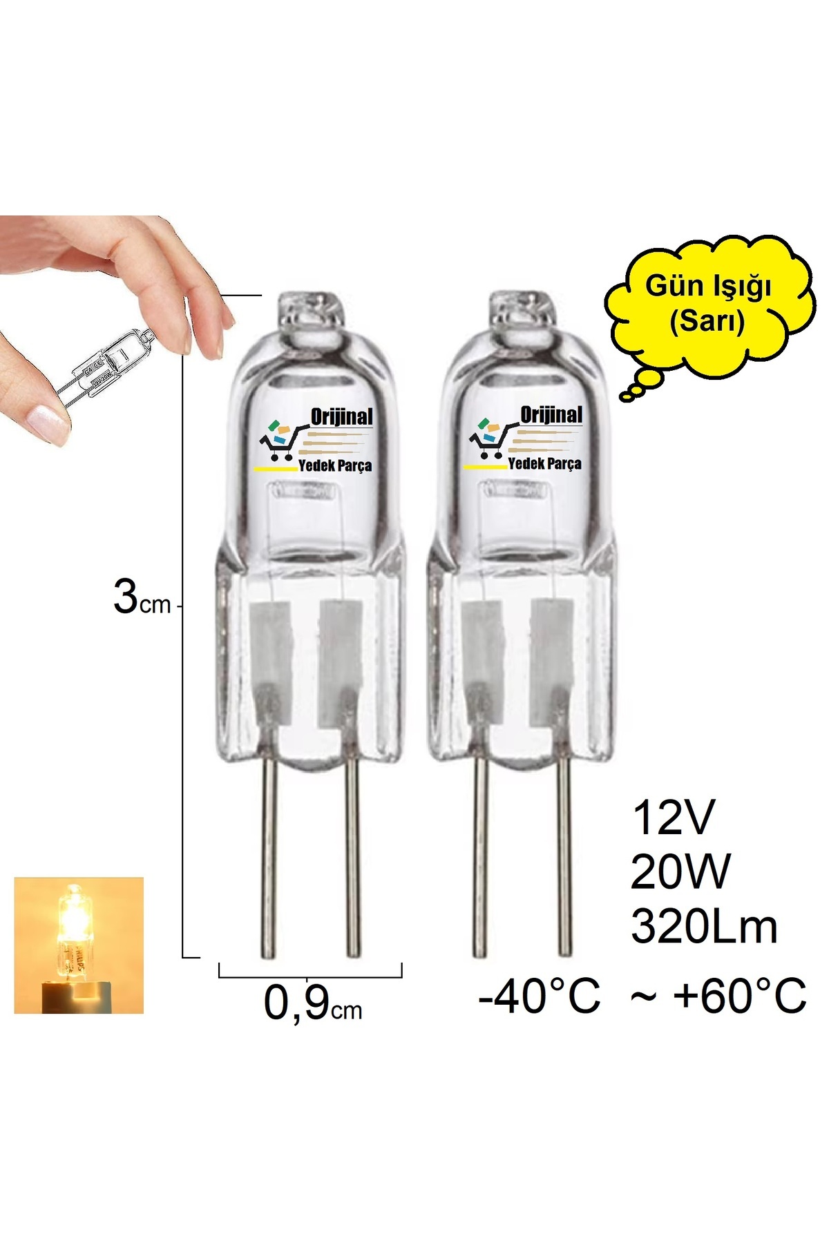Franke Davlumbaz Lamba 1 Çift 2'li Ampül 12V 20W Franke Faber Dominox Aspiratör Spot Işığı Kapsül Işık