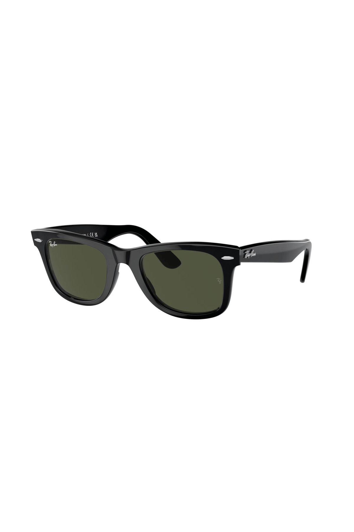 Ray-Ban Rb 2140 901 50-22 Unisex Güneş Gözlüğü Wayfarer Siyah Asetat Çerçeve Yeşil Cam