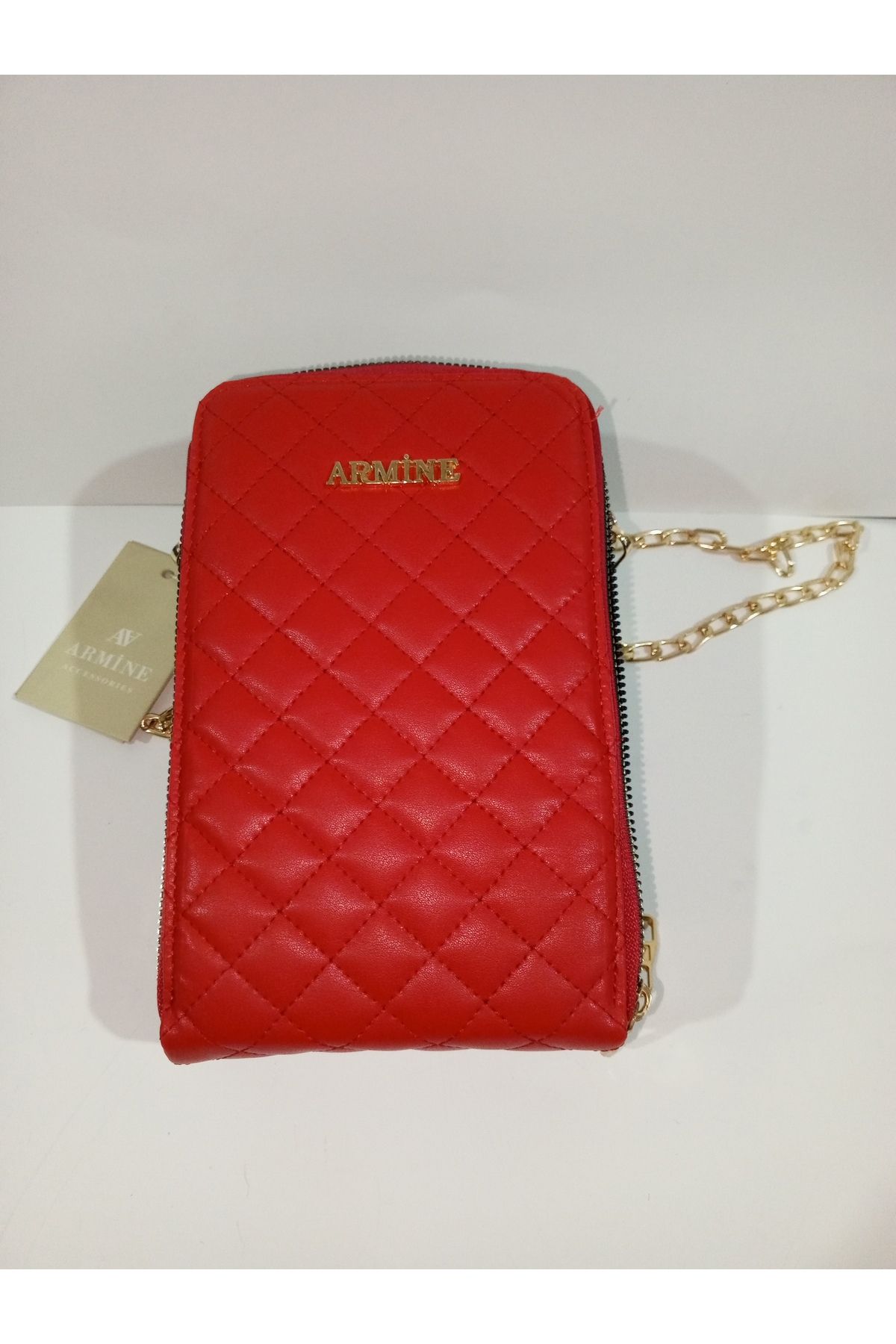 Armine-291 Red Capitone Women's Wallet Bag 1