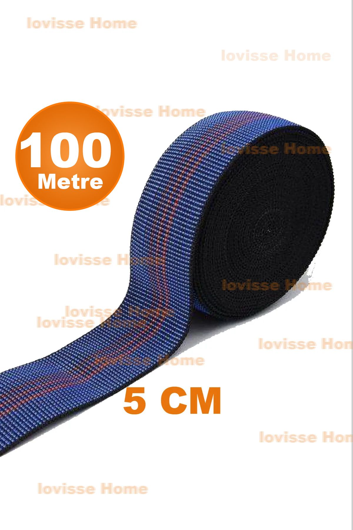 LOVİSSE HOME-100 Meters Elastic Column Rubber - Seat Upholstery Material, 5cm 1