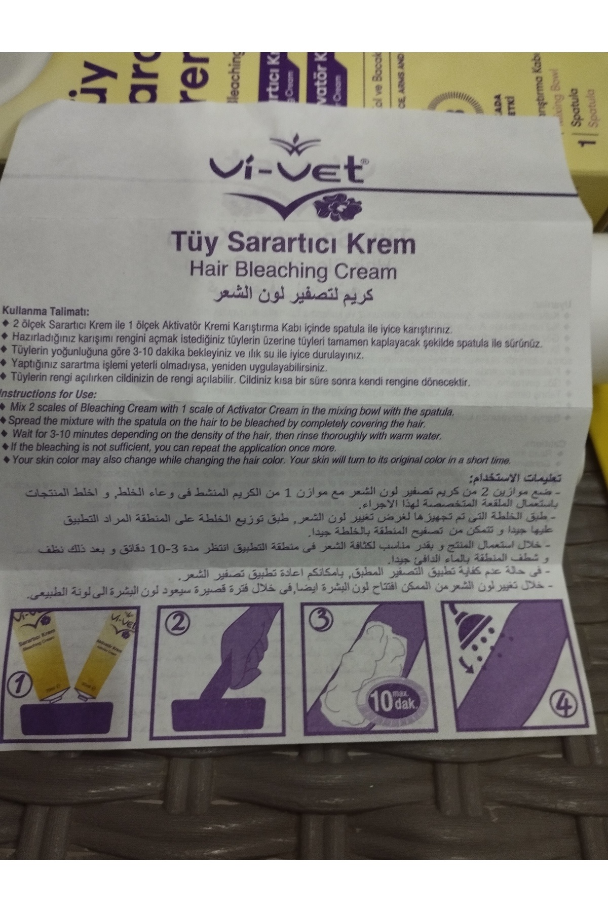 Tüy Sarartıcı Krem 70 ml Aktivatör Krem 35 ml Yüz, Kolve Bacaklar Için — 250018 — تصویر 5 از 8