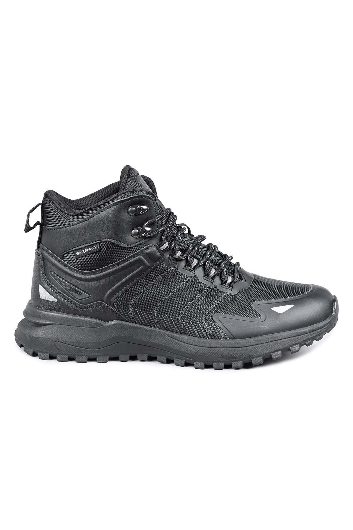 Kocamanlar Ayakkabı Jump 28680 WaterProof Kaymaz Taban Ortopedik Unisex Bot SİYAH görsel 3