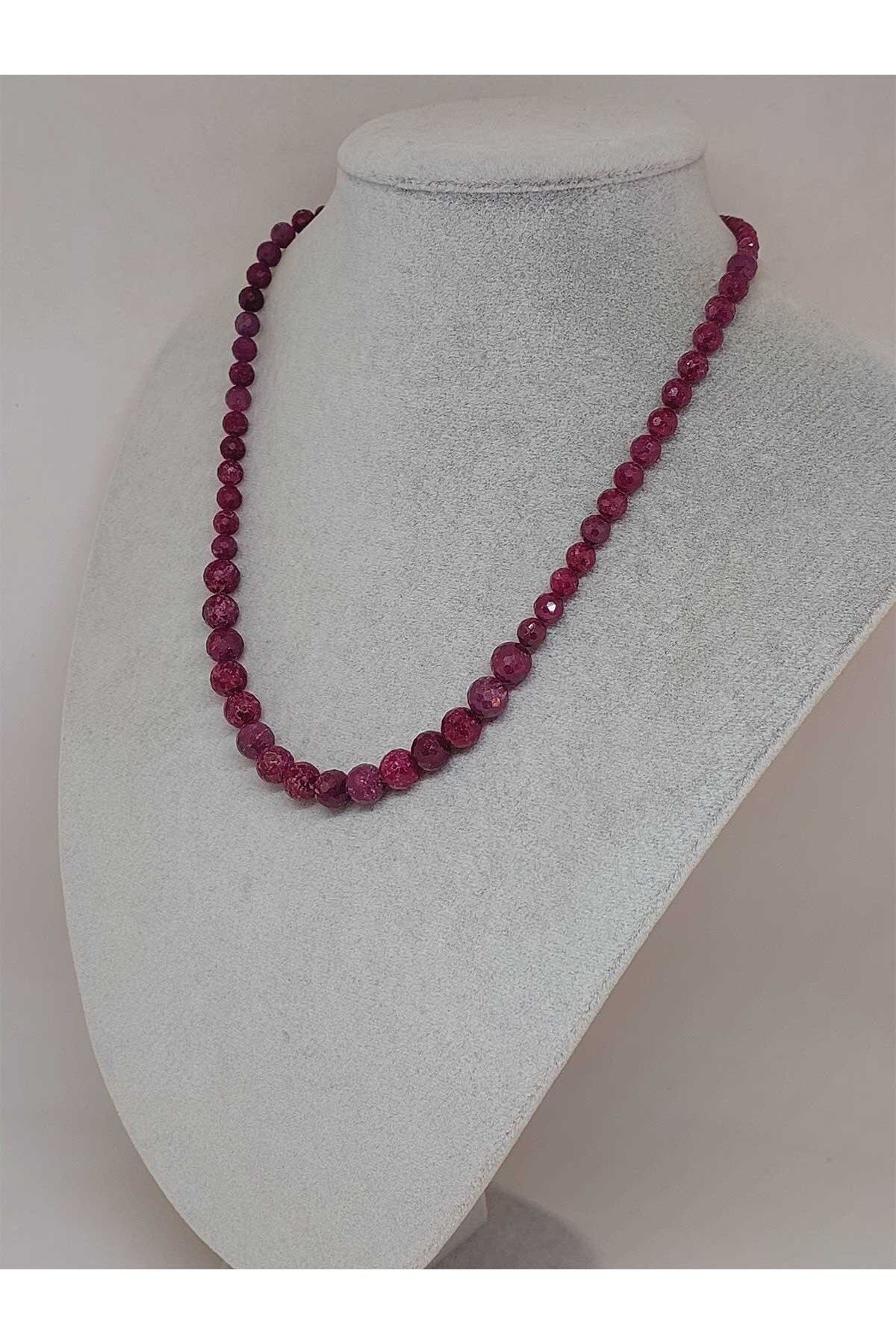 Yasamtohumu-Shining Stars Series Ruby Stone Design Necklace 5