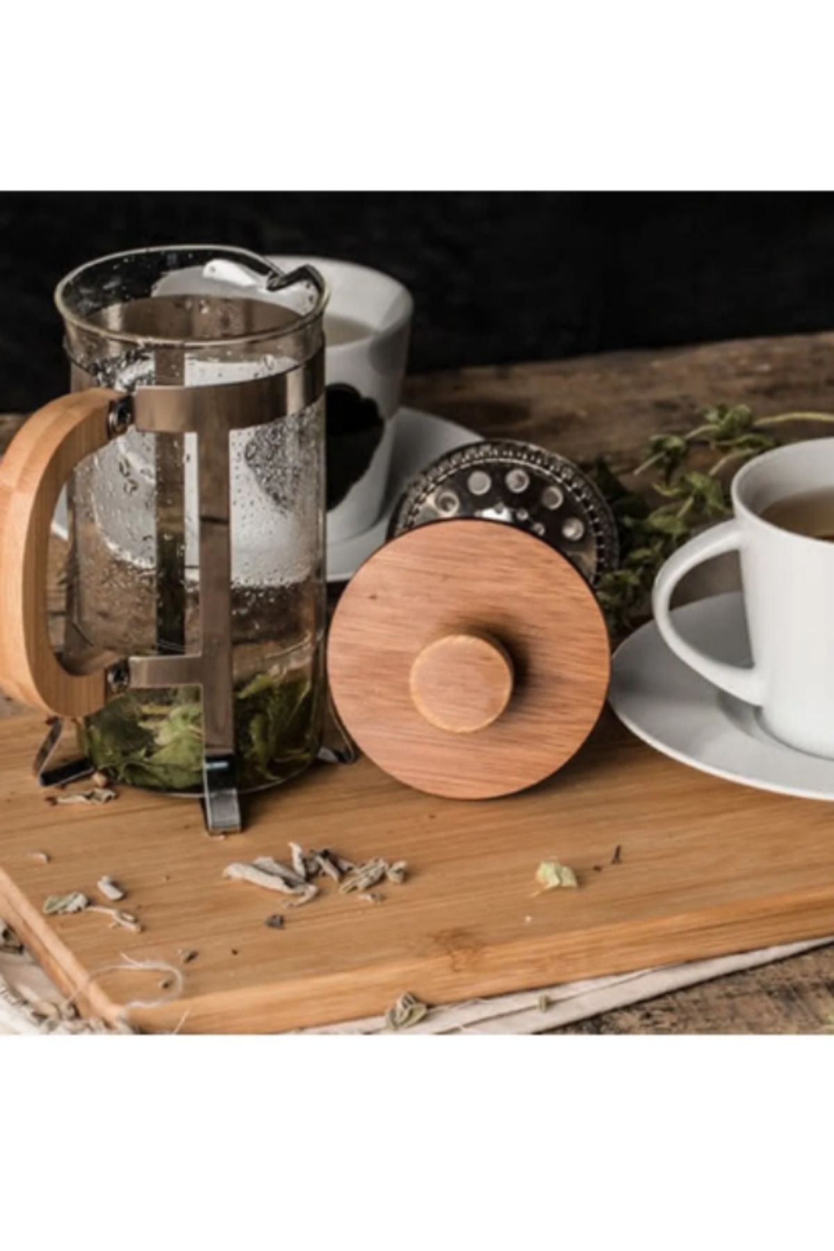 WWSHOP-Bamboo Glass French Press - Coffee Pot 4