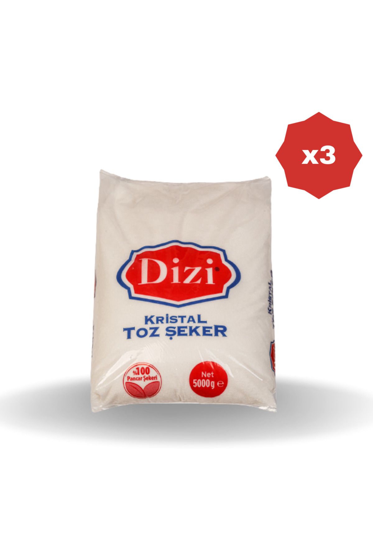 DİZİ DİZİ TOZ ŞEKER 5 KG - (3 ADET)