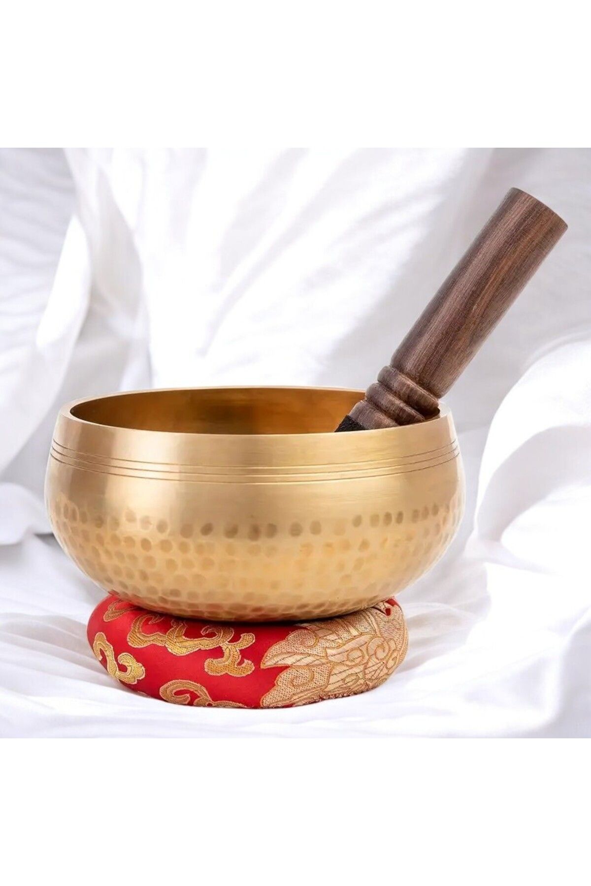 Sorendy El Yapımı Çekiçle Dövülmüş Meditasyon Kasesi Çanı Singing Bowl Seti 13 cm Şarkı Söyleyen Kase