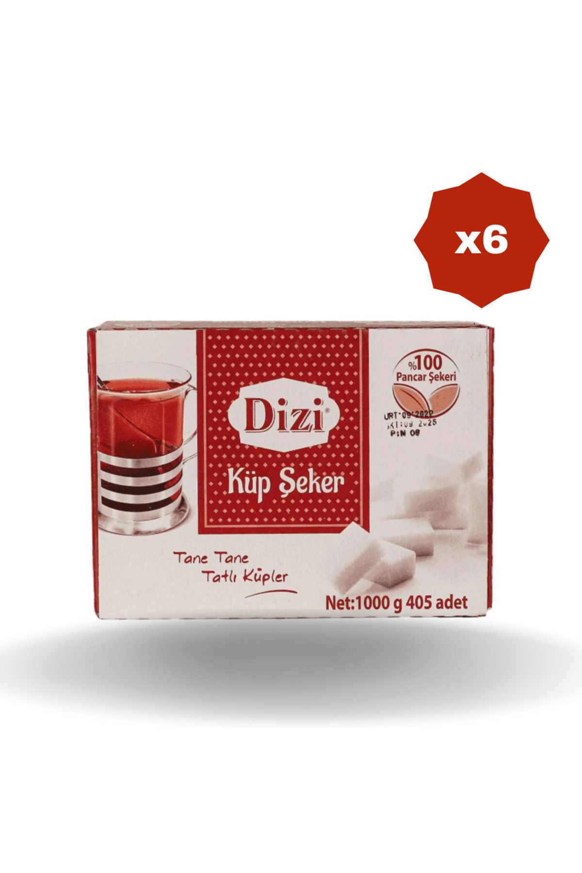 DİZİ DİZİ KÜP ŞEKER 405'Lİ 1000 GR - (6 ADET)