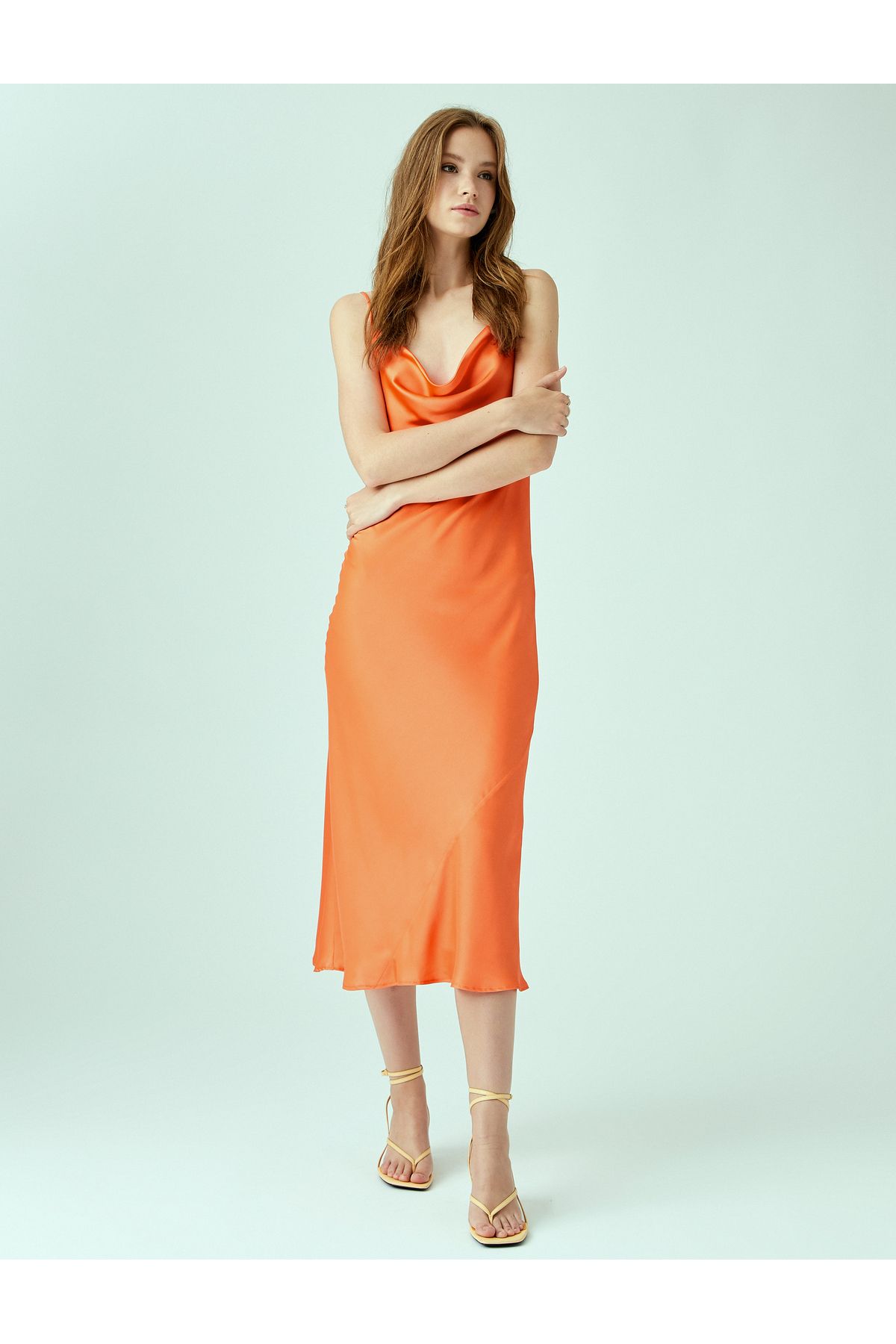 Koton-Evening & Prom Dress - Orange - Basic 2