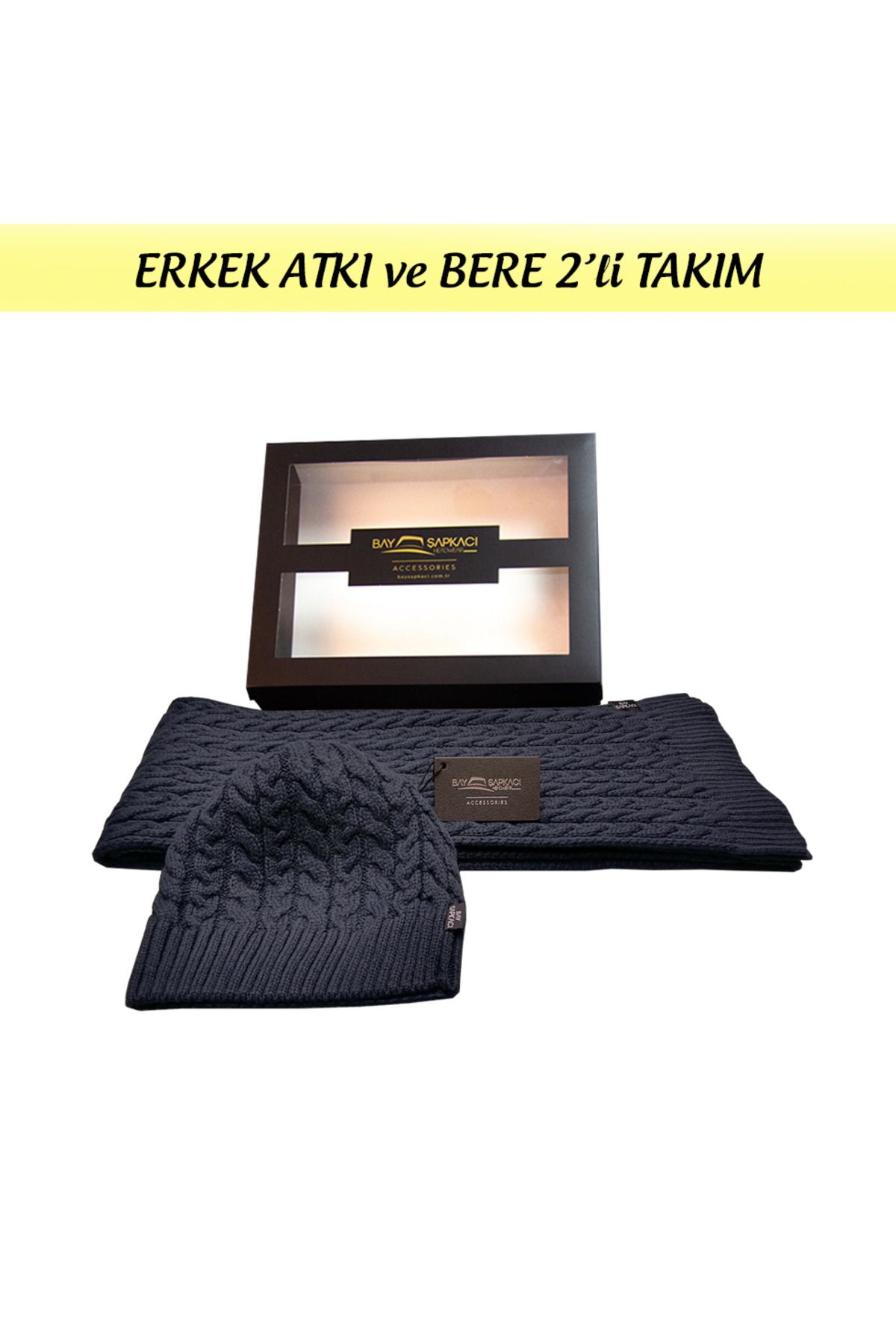 Bay Şapkacı Erkek Atkı Ve Bere 2'li Takım 7569