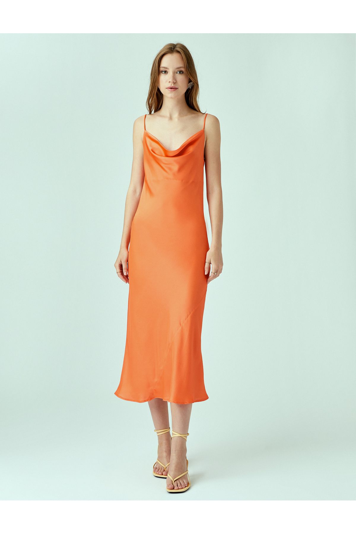 Koton-Evening & Prom Dress - Orange - Basic 3