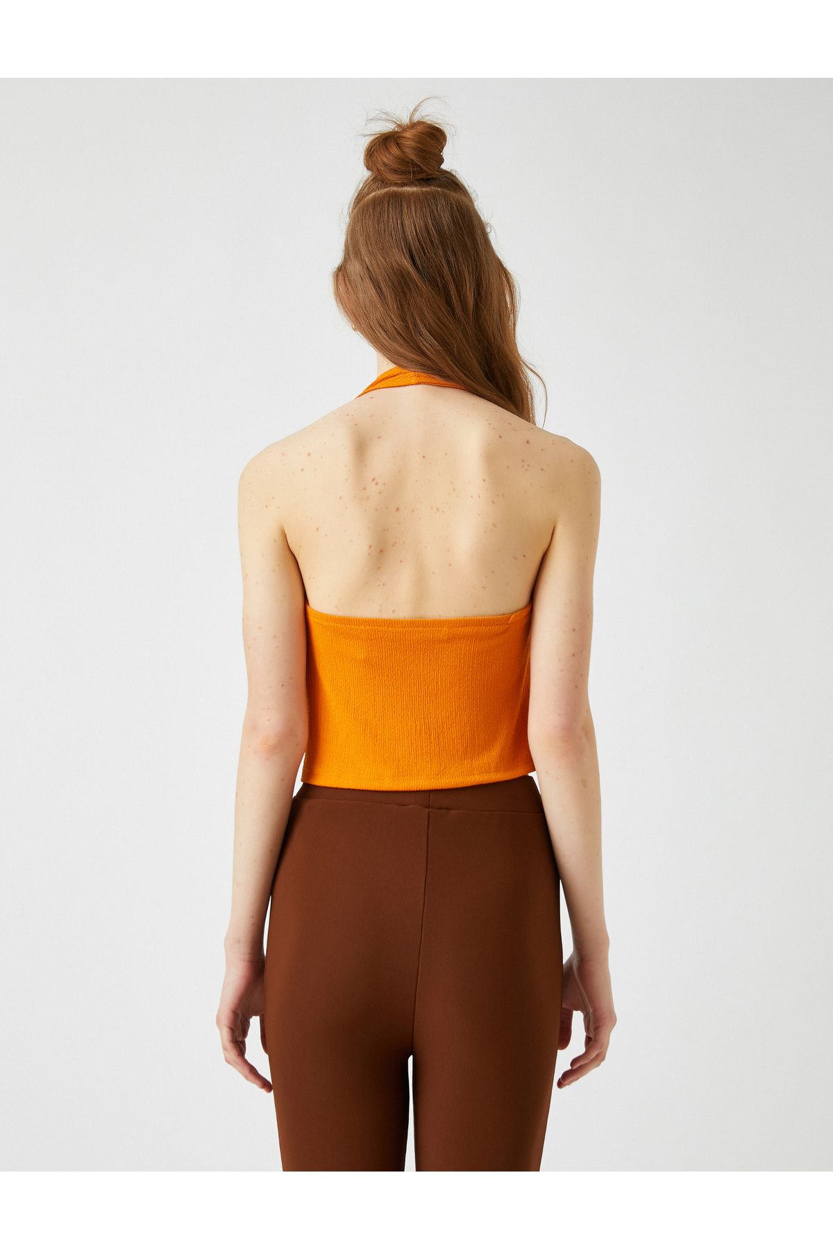 Koton-V-Neck Top with Low-cut Back Detail 3