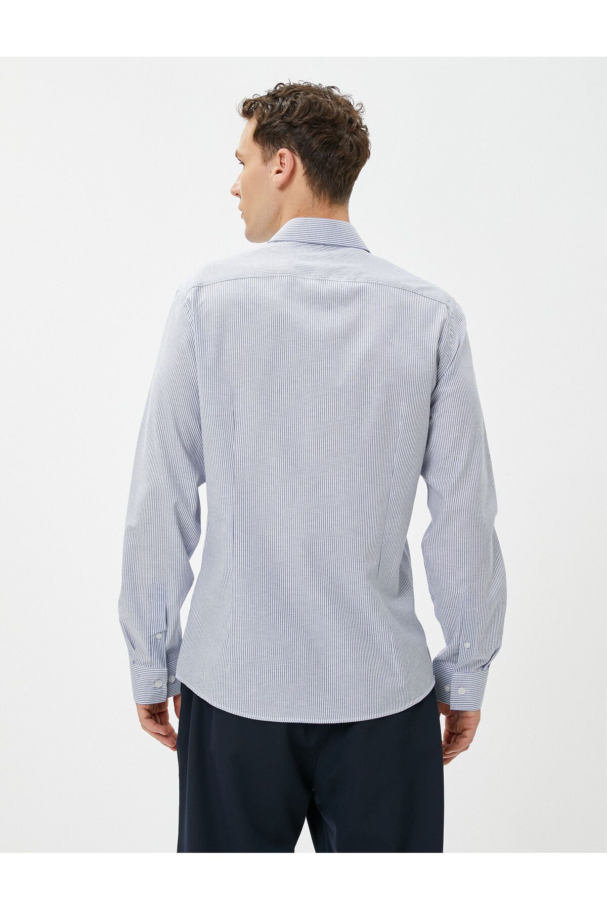 Koton-Cămașă sport Slim Fit Guler clasic cu mânecă lungă, fără călcat 4