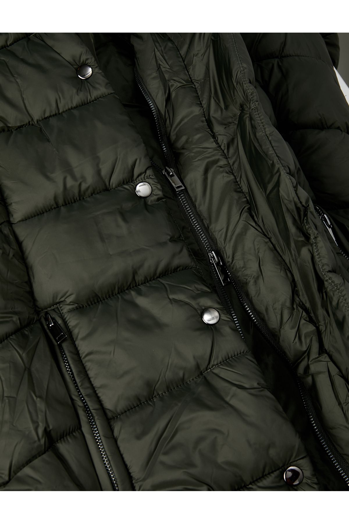 Koton-Puffer Jacket Kapsa na opasku s kapucí a zipem 8