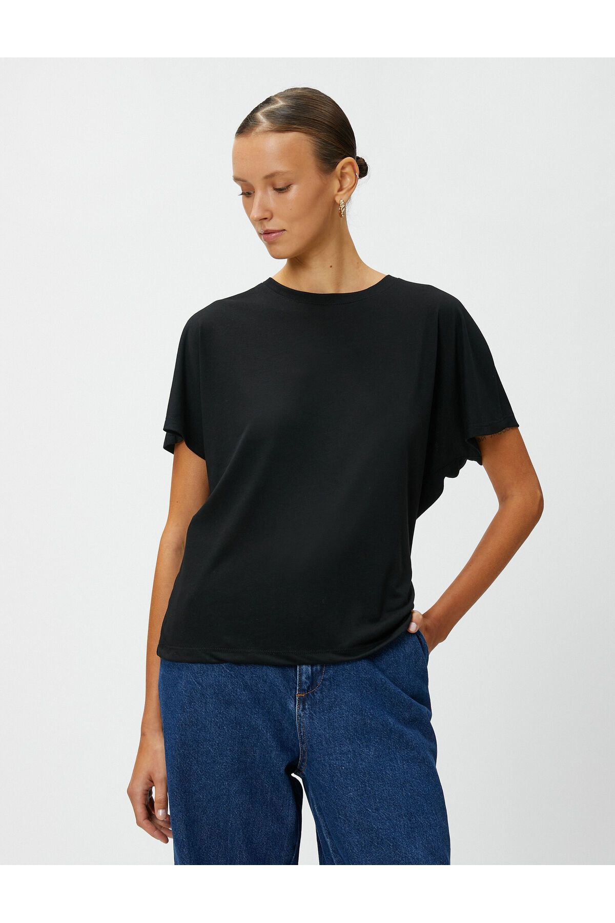 Koton-Tričko Relax Fit Crew Neck 3