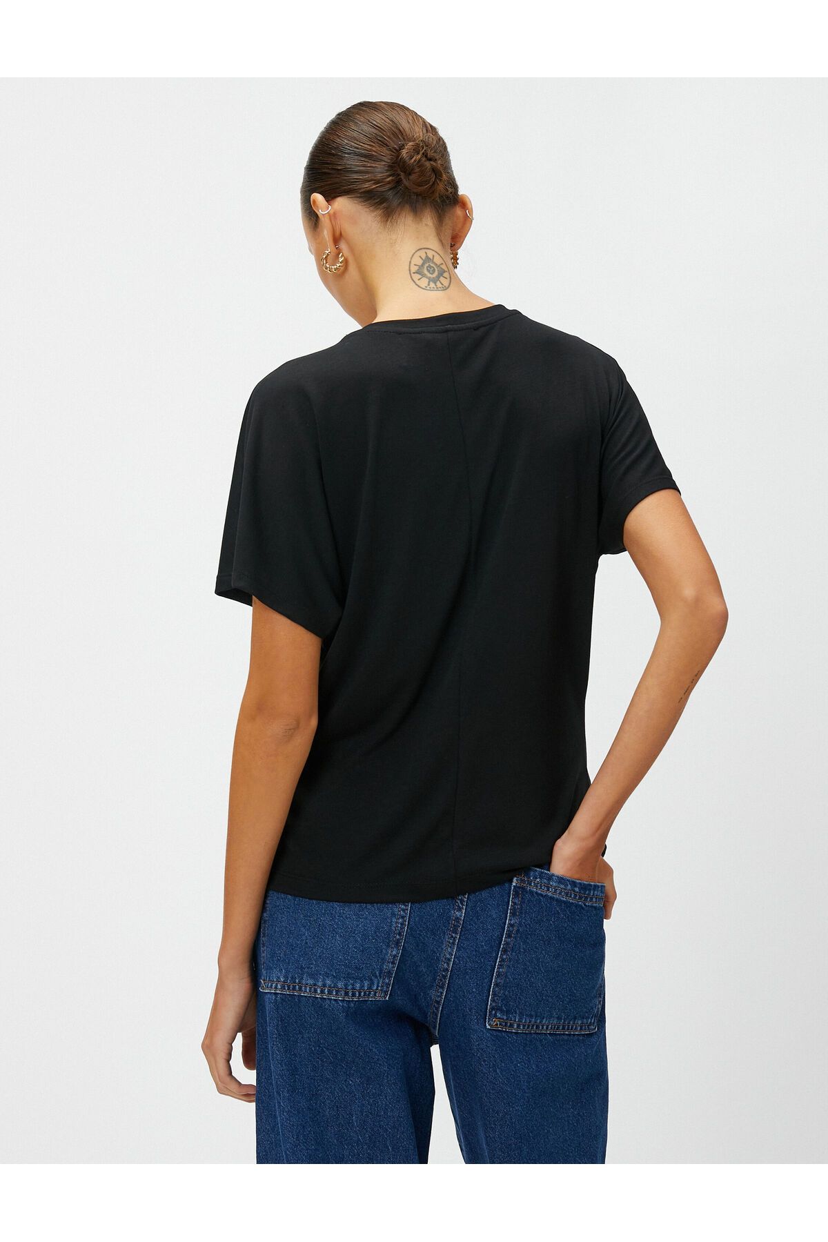 Koton-Tričko Relax Fit Crew Neck 4