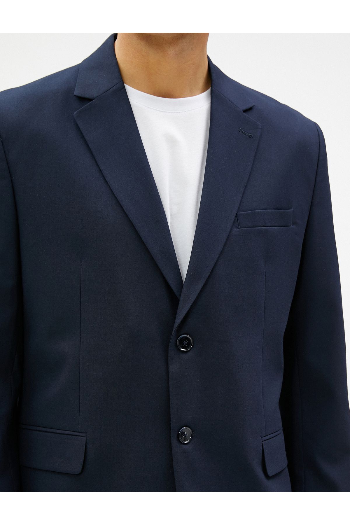Koton-Basic Blazer Jacket with Stitching Detail, Buttons and Pockets 5