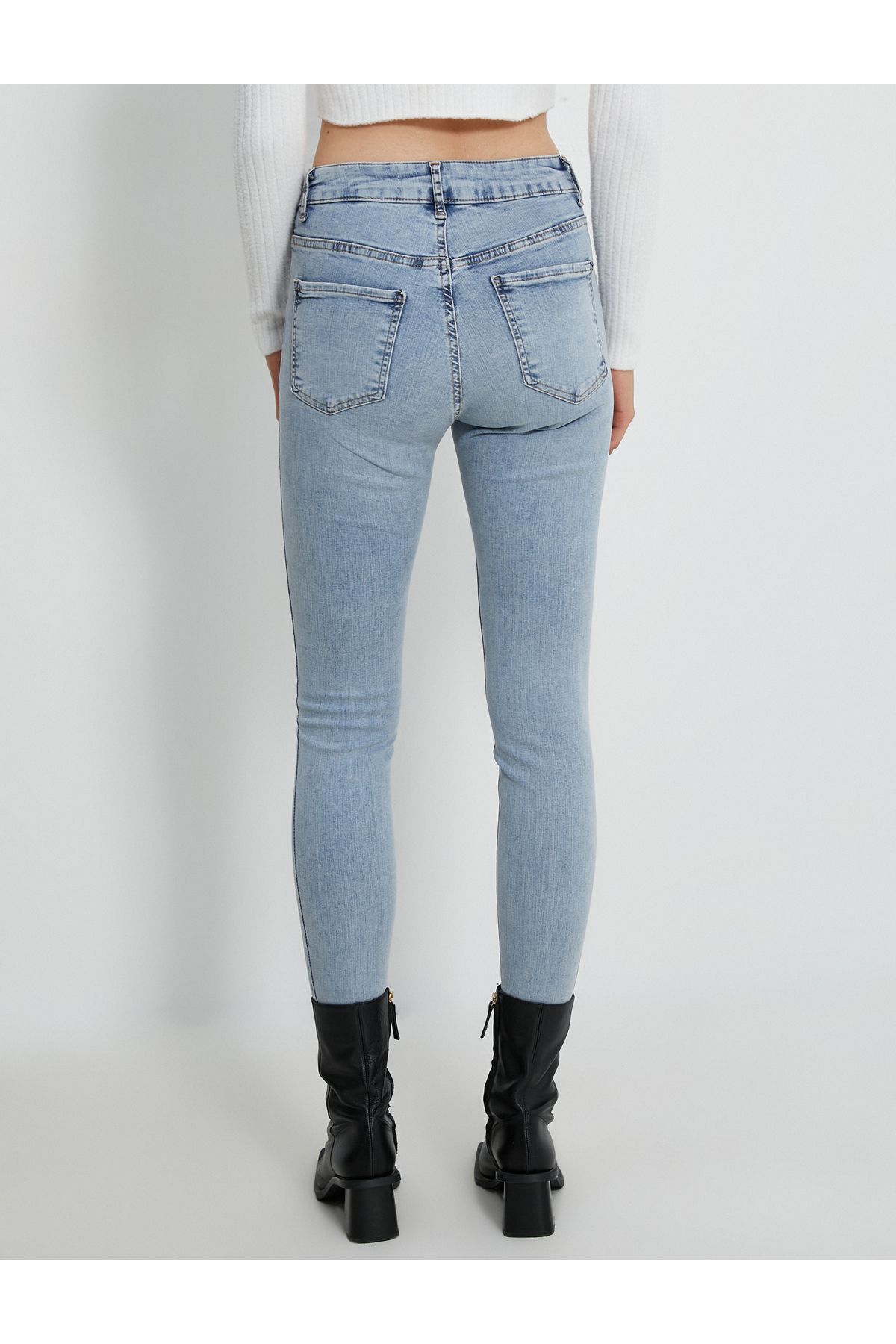 Koton-Blugi cu Talie Inalta Slim Leg Slim Cut - Carmen Jean 4