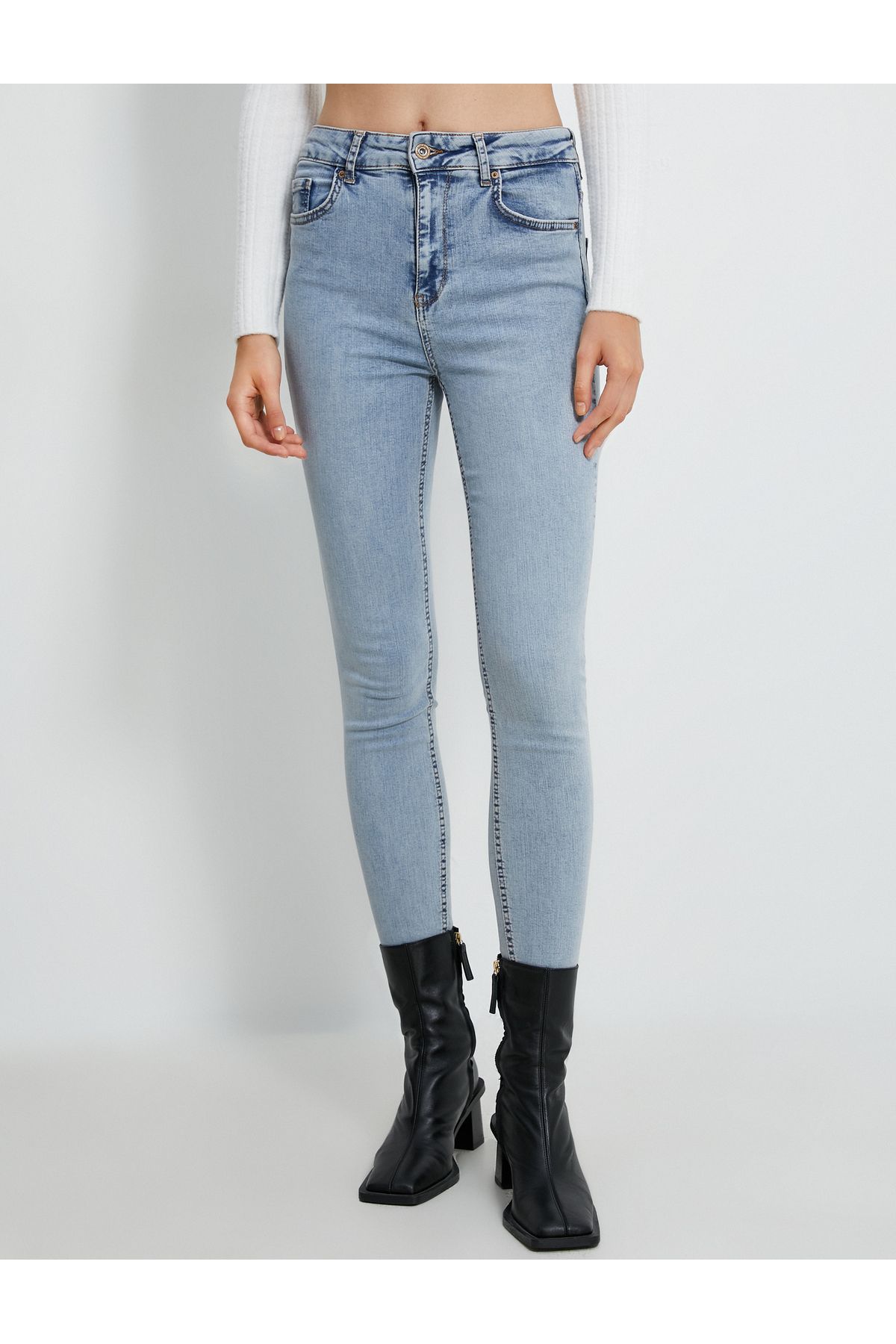 Koton-Blugi cu Talie Inalta Slim Leg Slim Cut - Carmen Jean 3