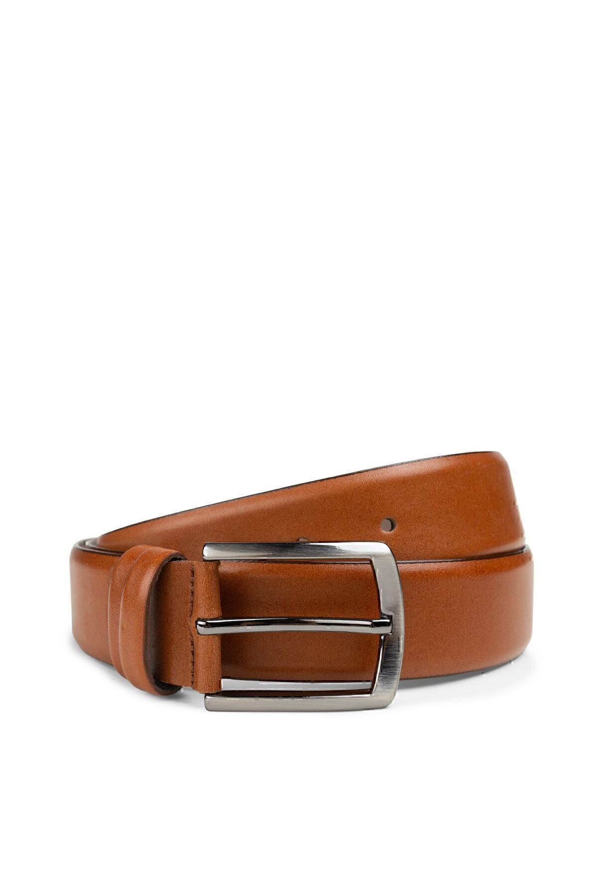 Deery-Genuine Leather Tan Color Men's Belt 1